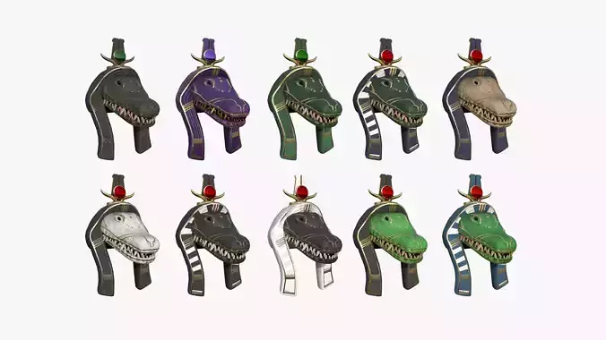10 Sobek Mask A Collection - Egyptian Gods Character Clothing  