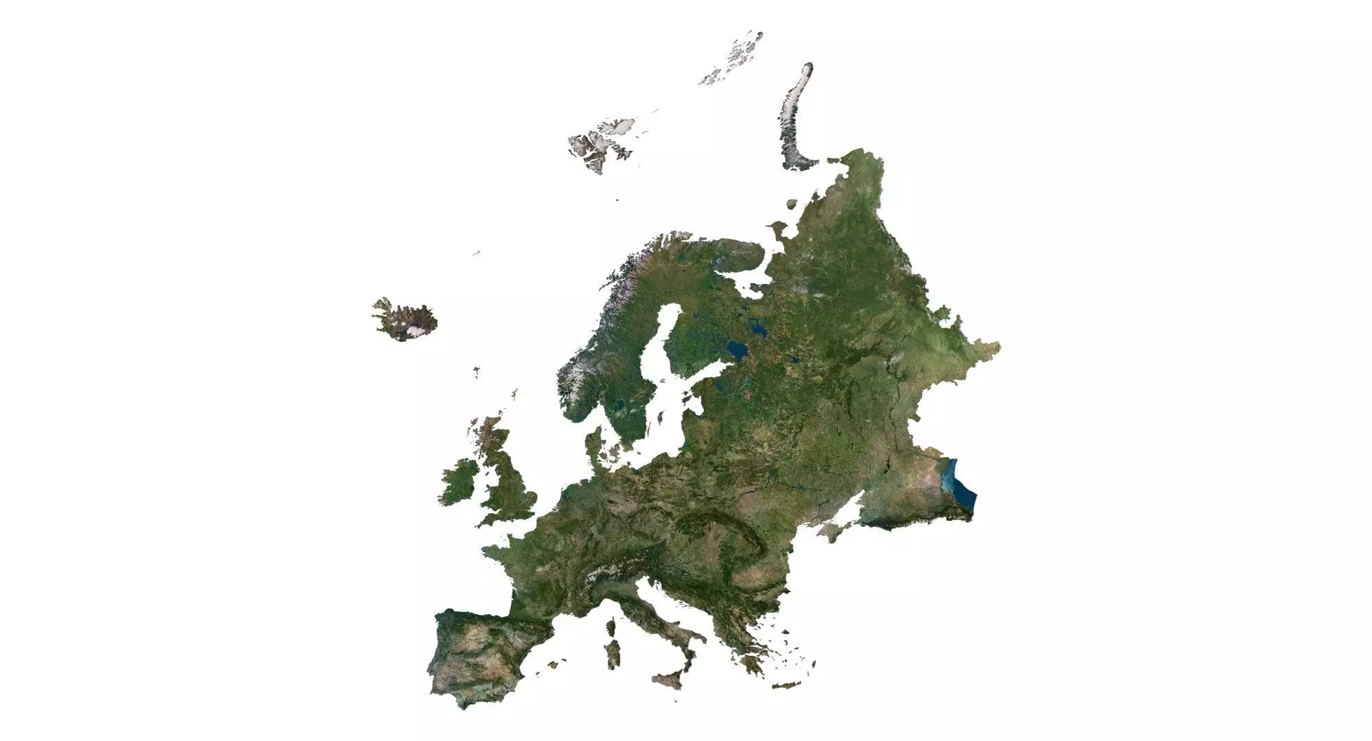 Europe Terrain 3D Map 3D model