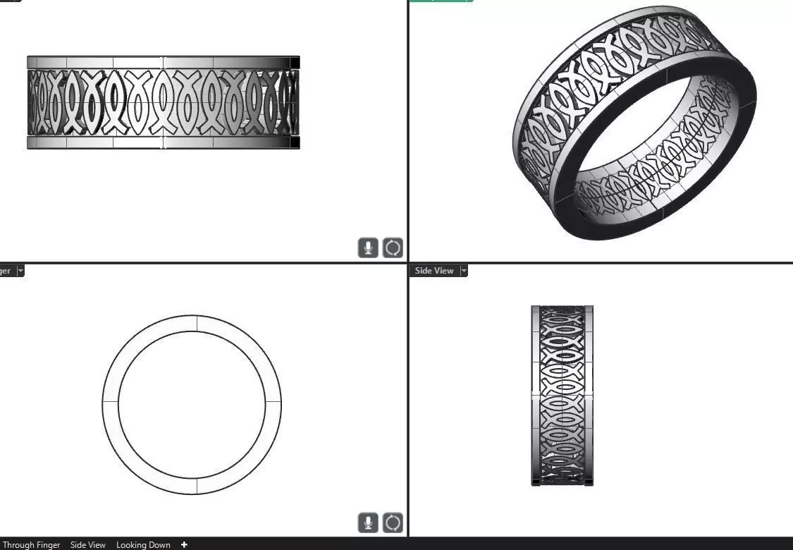 Christ fish band 3D print model_0