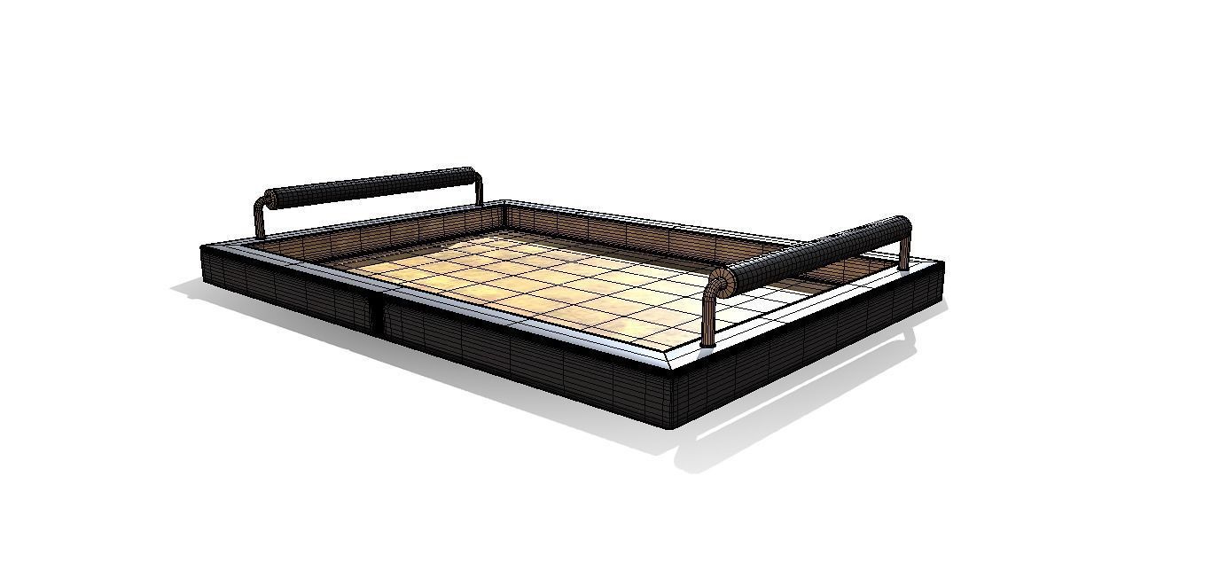 Tray new stylish Low-poly 3D model_8