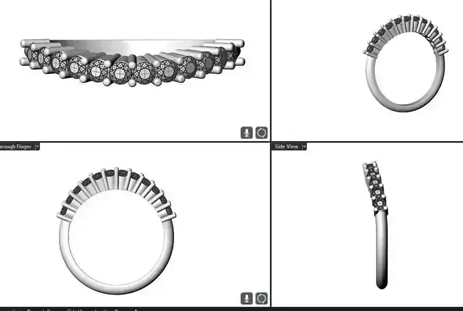 2 mm rounds offset band 3D print model