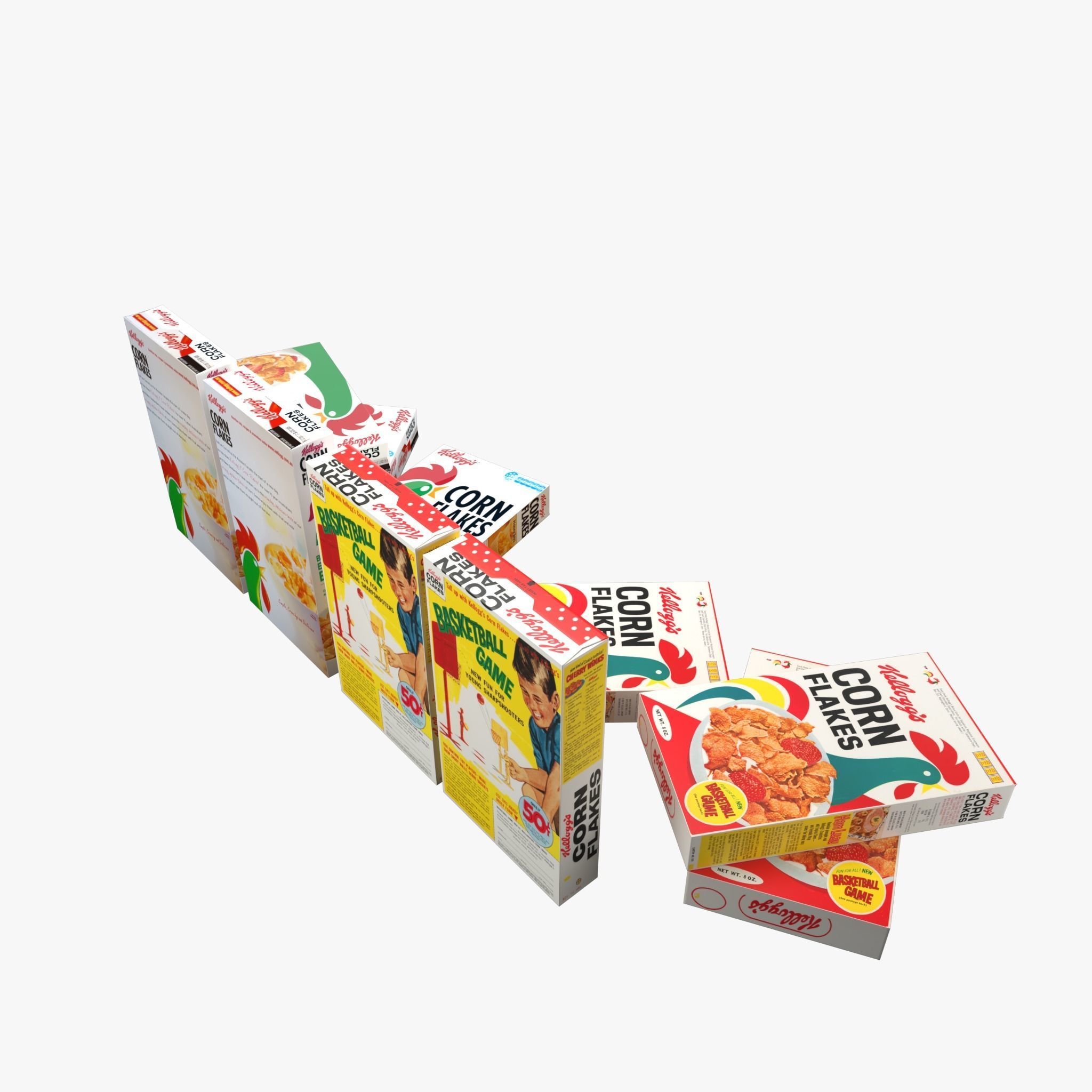 Corn Flakes Low-poly 3D model_13