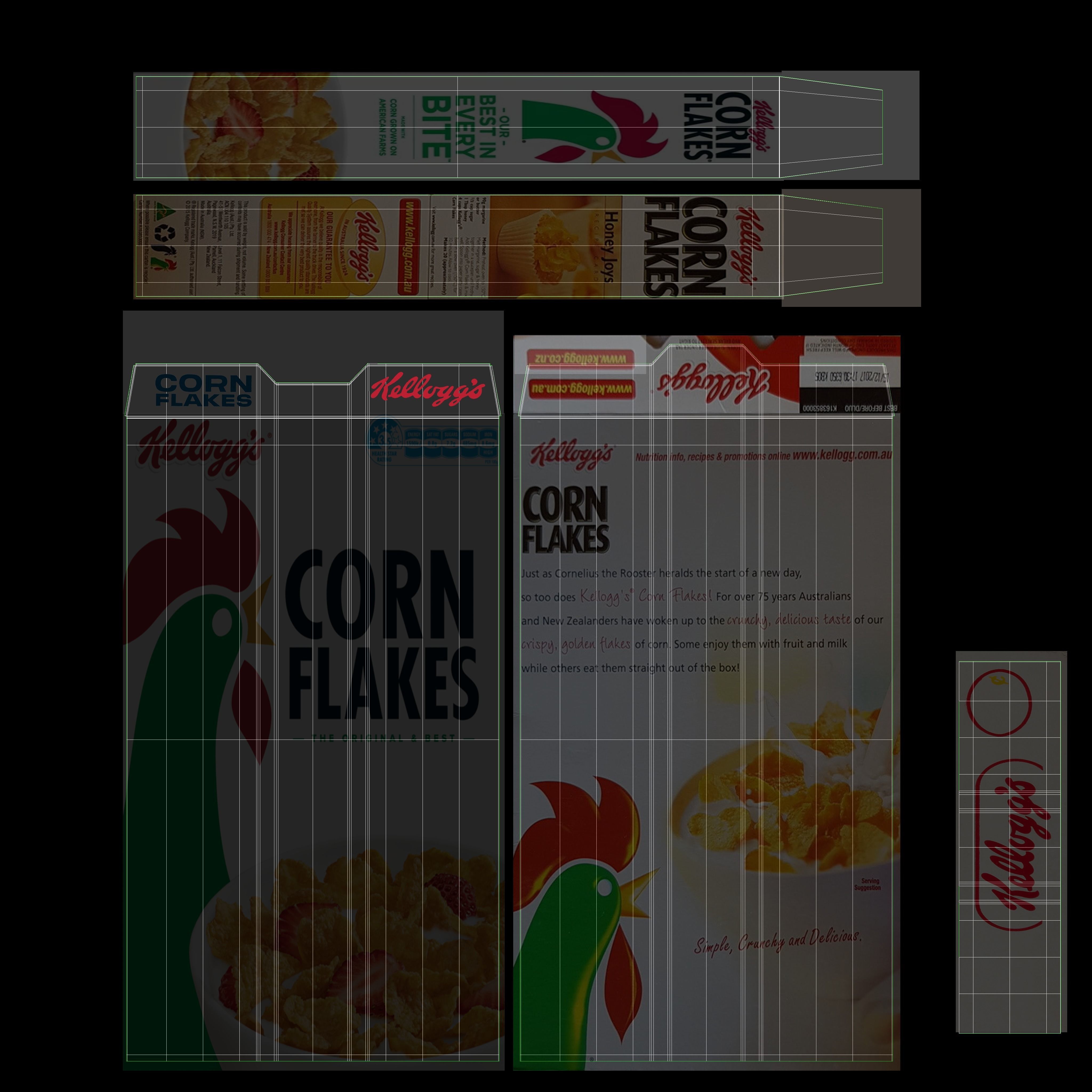 Corn Flakes Low-poly 3D model_46