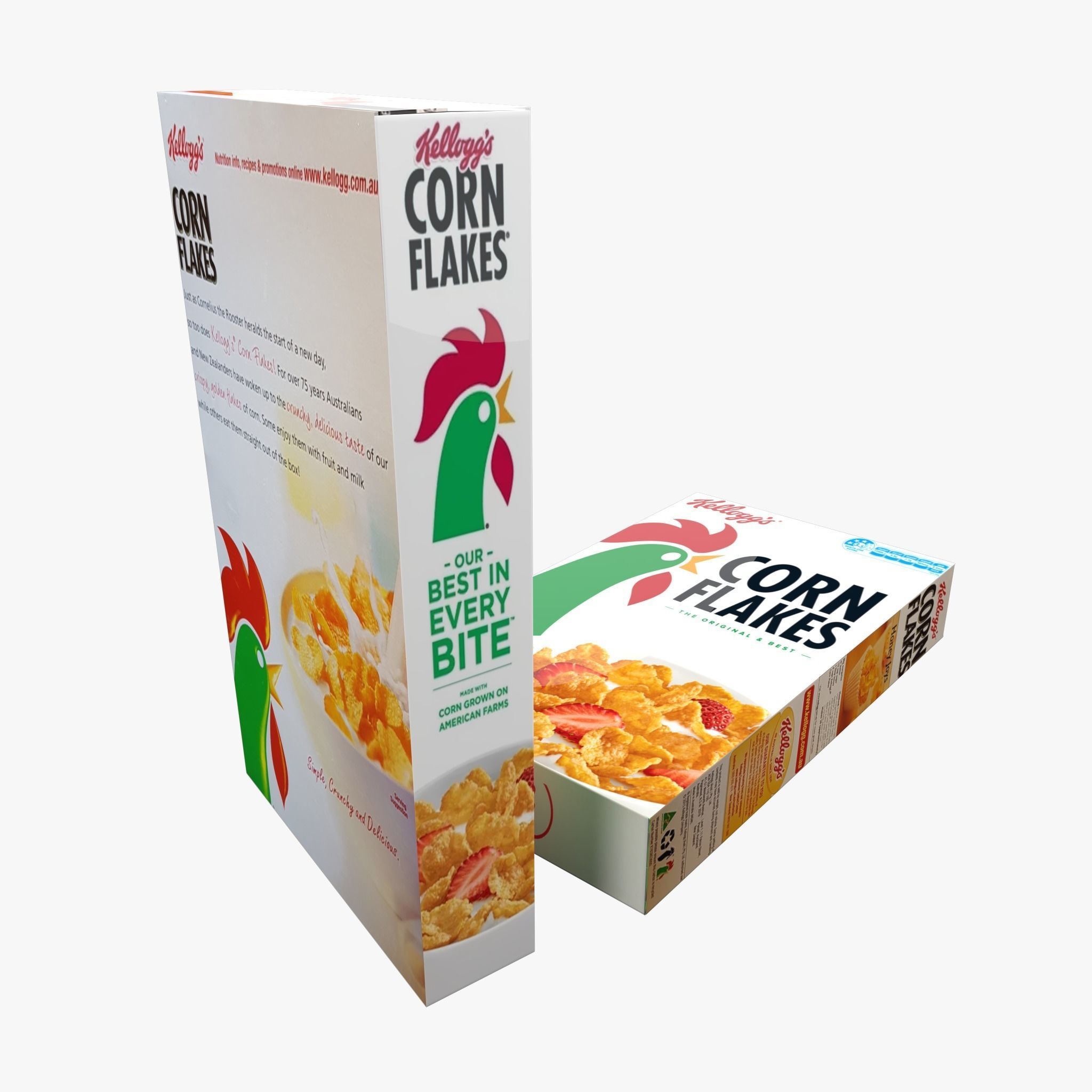 Corn Flakes Low-poly 3D model_9