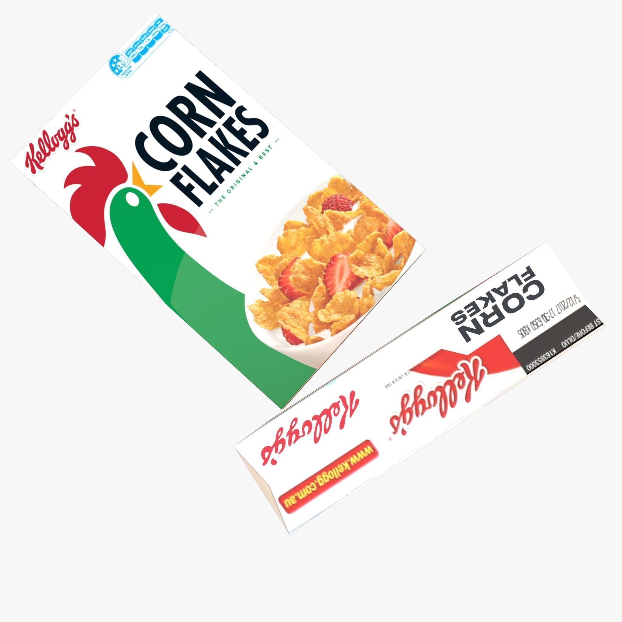 Corn Flakes Low-poly 3D model_8