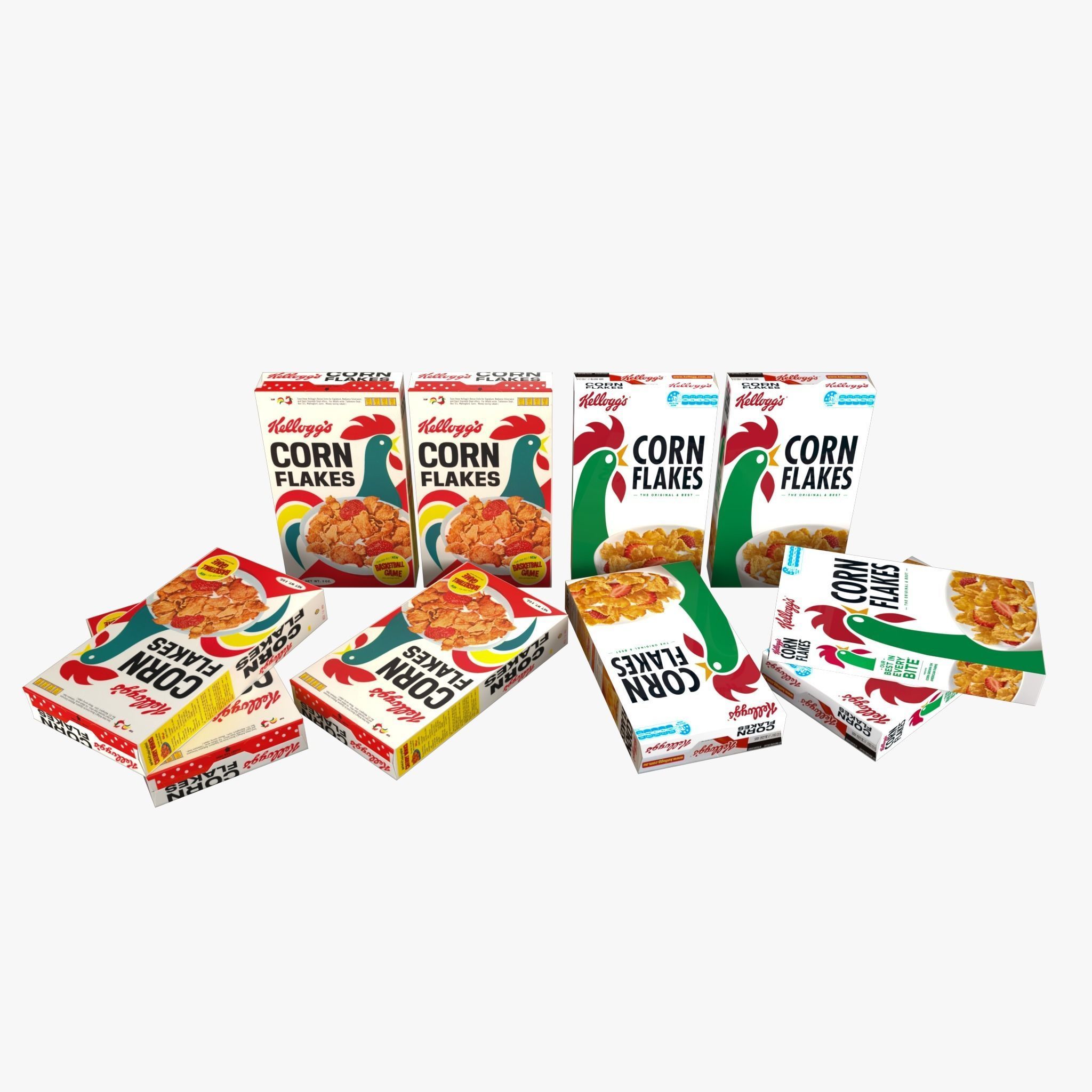 Corn Flakes Low-poly 3D model_14