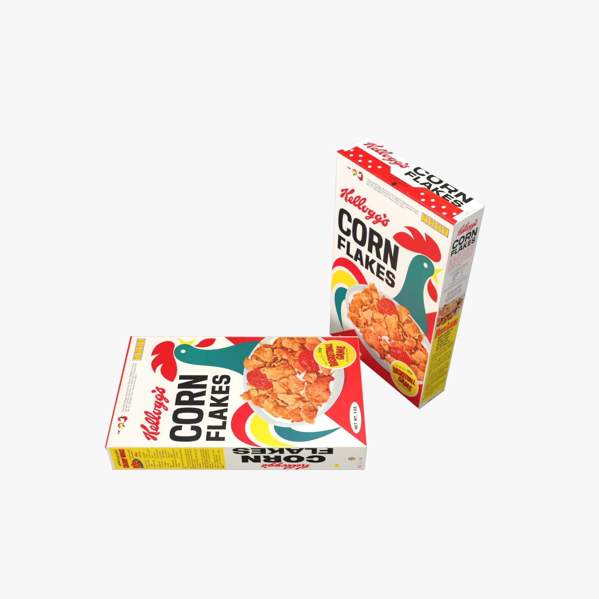 Corn Flakes Low-poly 3D model_3