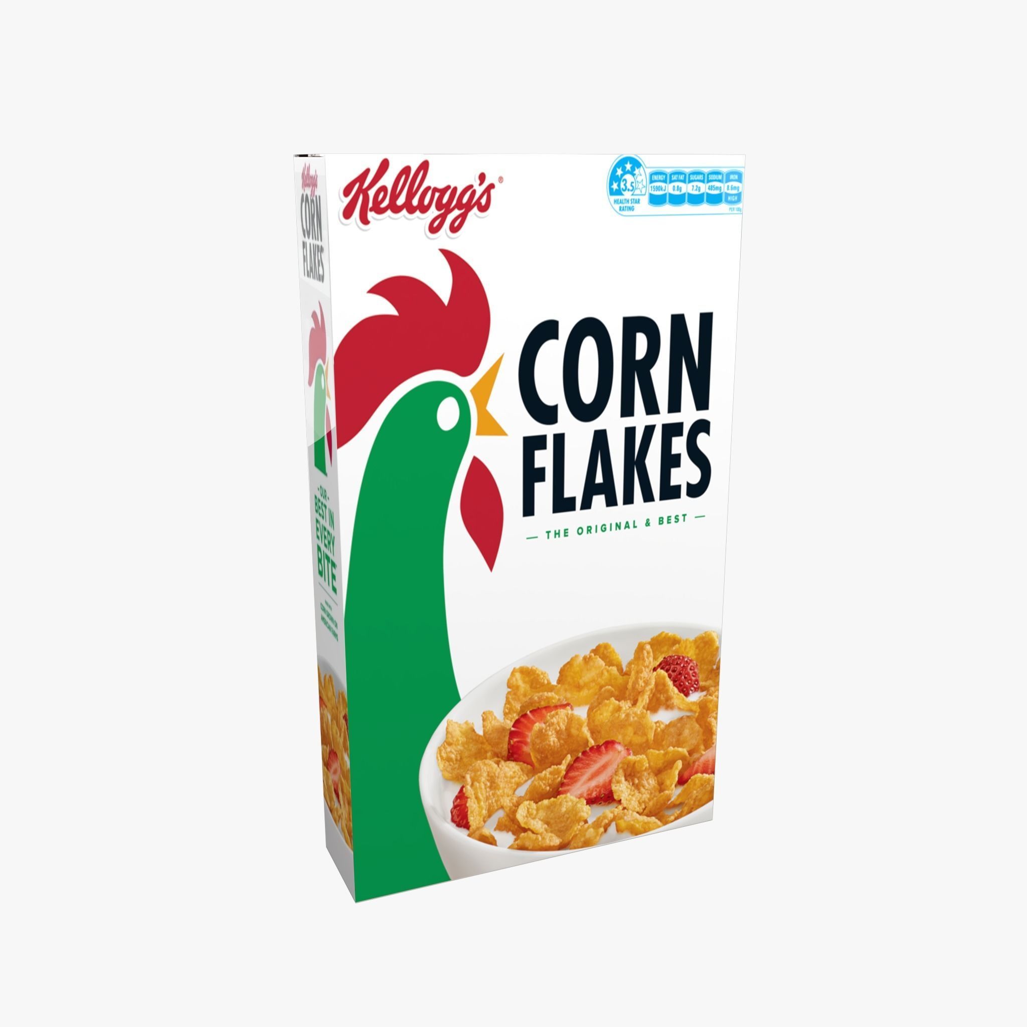 Corn Flakes Low-poly 3D model_5