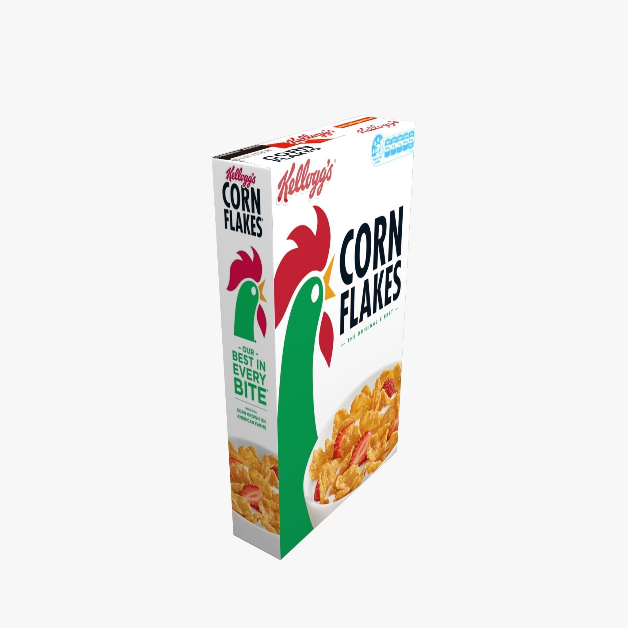 Corn Flakes Low-poly 3D model_6