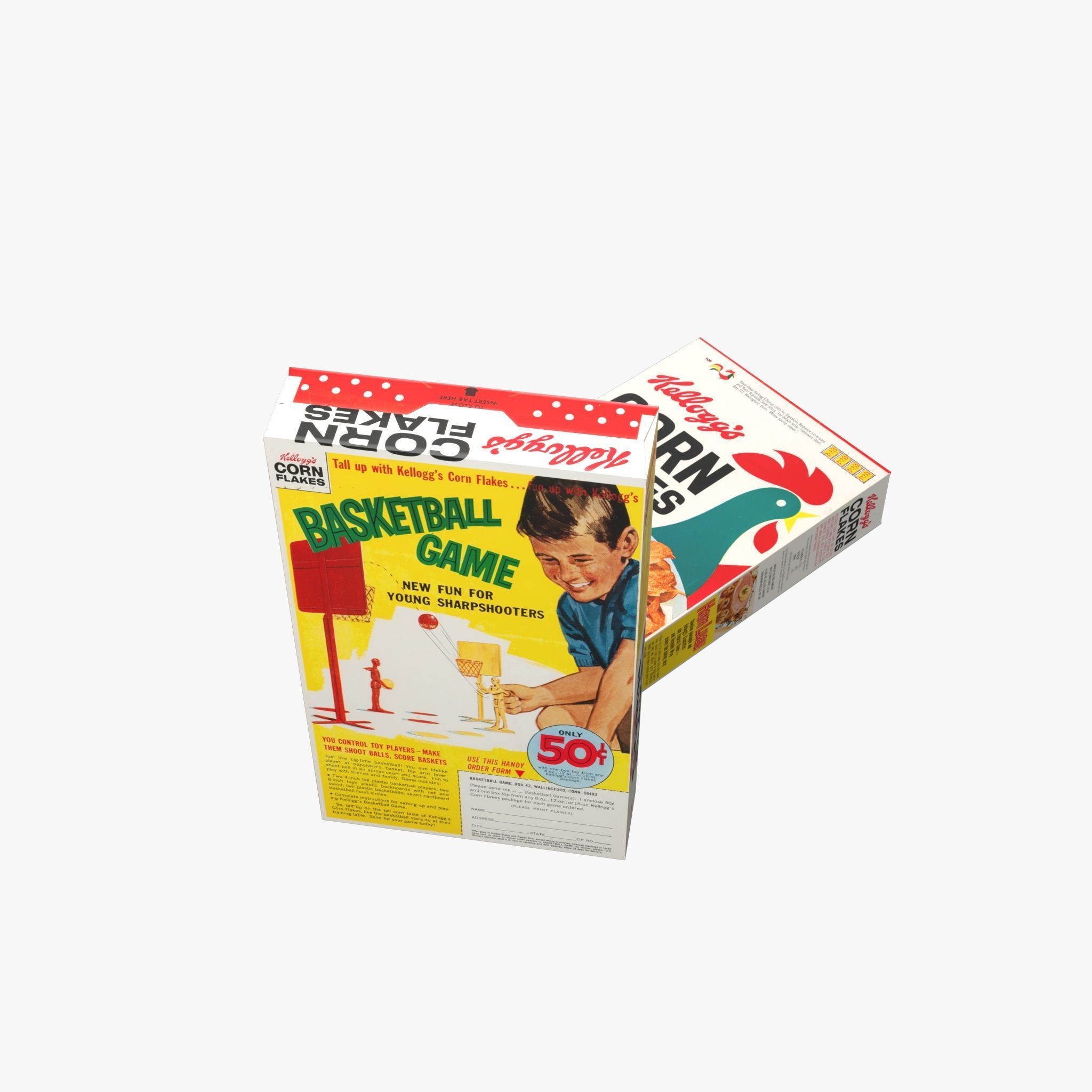 Corn Flakes Low-poly 3D model_4