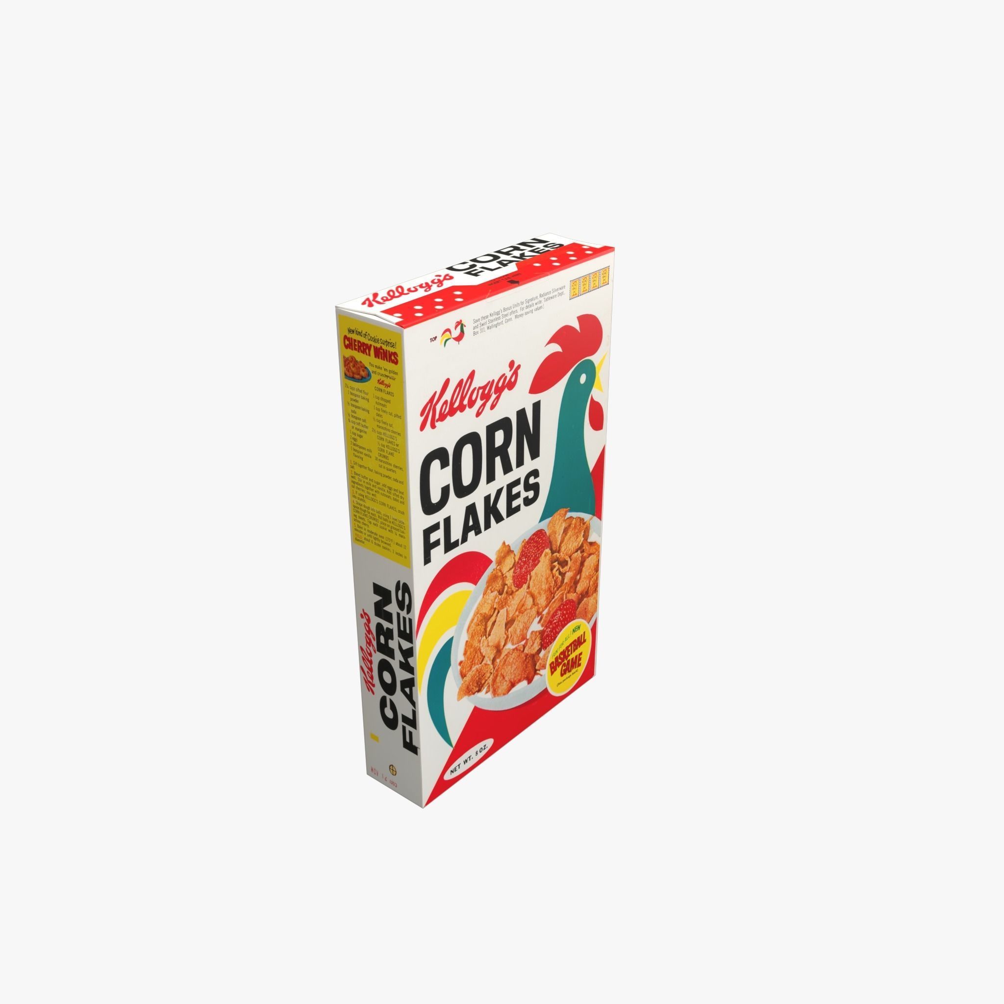 Corn Flakes Low-poly 3D model_2