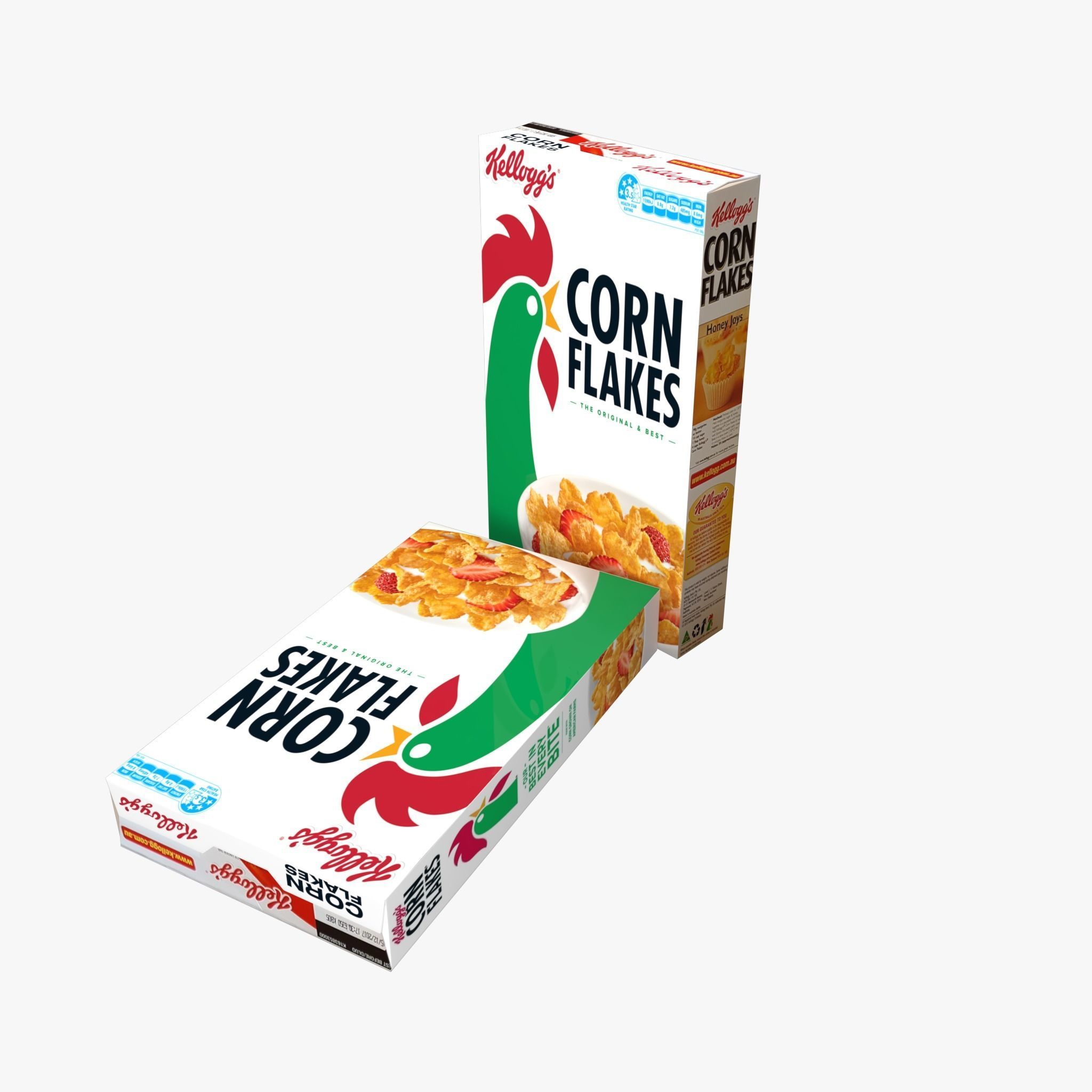 Corn Flakes Low-poly 3D model_7