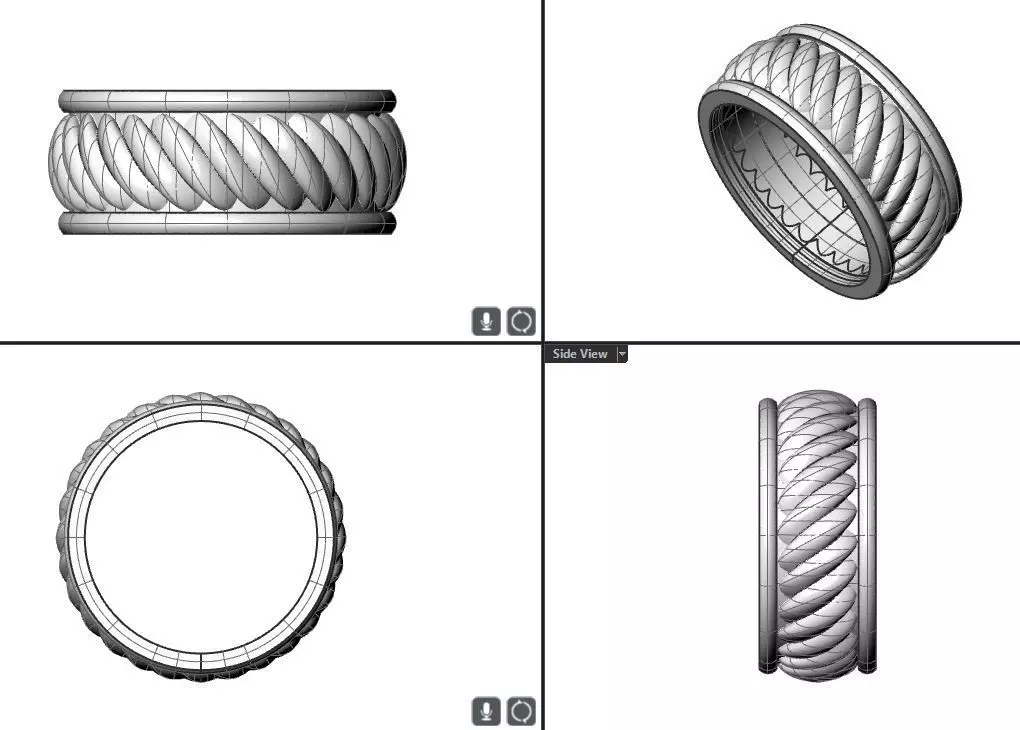 Ladies twist band 3D print model_0