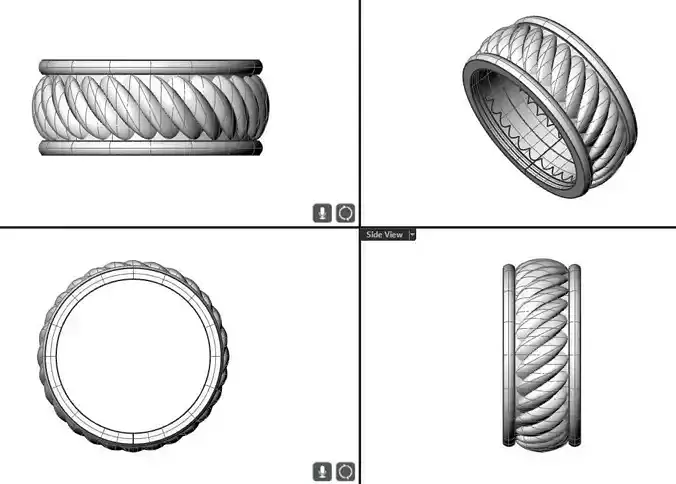 Ladies twist band 3D print model