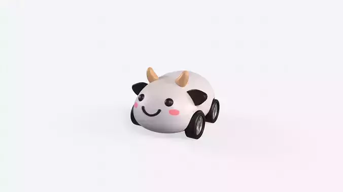 Cartoon Cow Car Cute