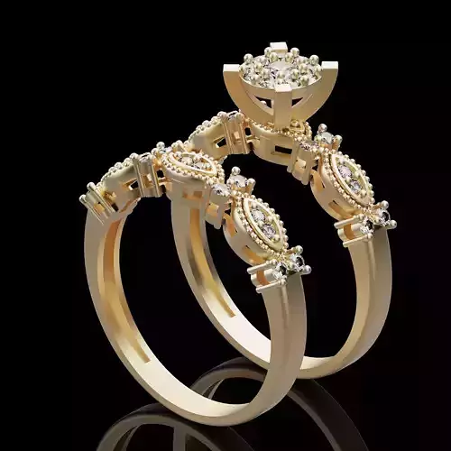 Lux ring silver gold sterling printable jewelry 3D model 3D print model