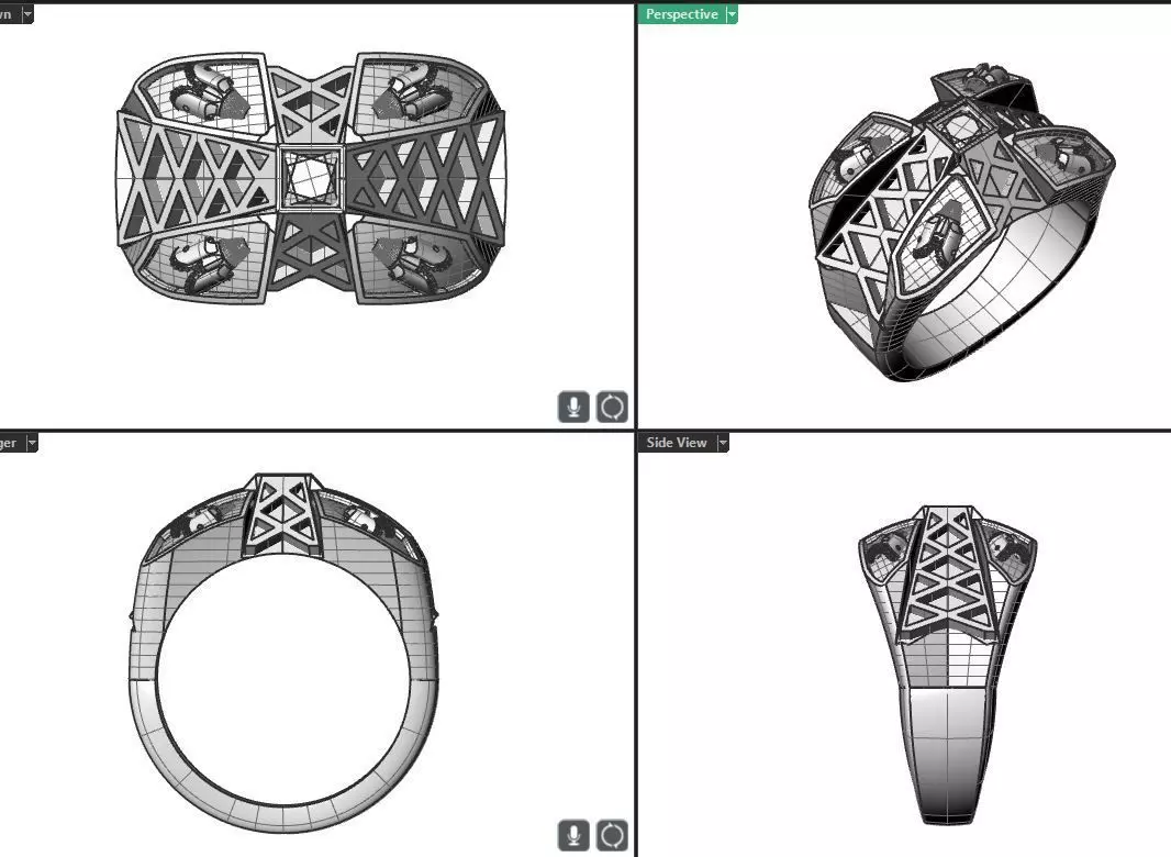 Oil field ring 3D print model_0