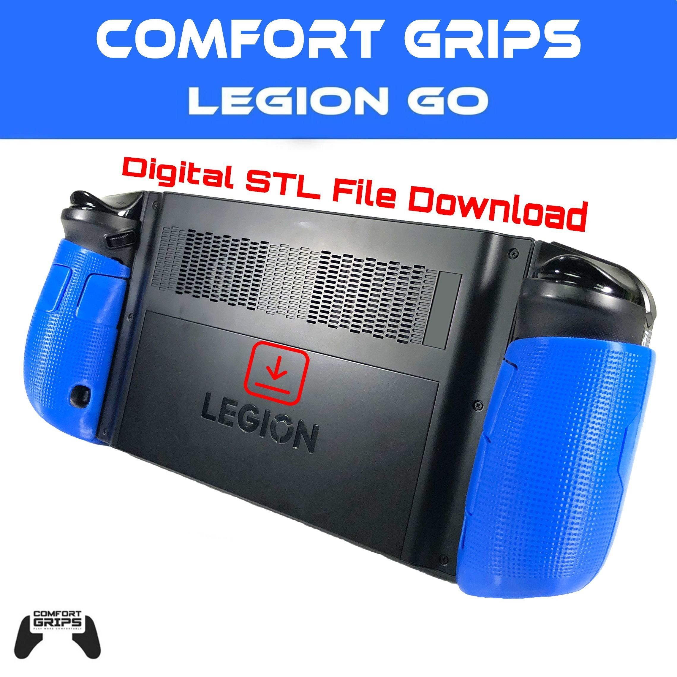 Comfort Grips for Lenovo Legion Go 3D print model_0
