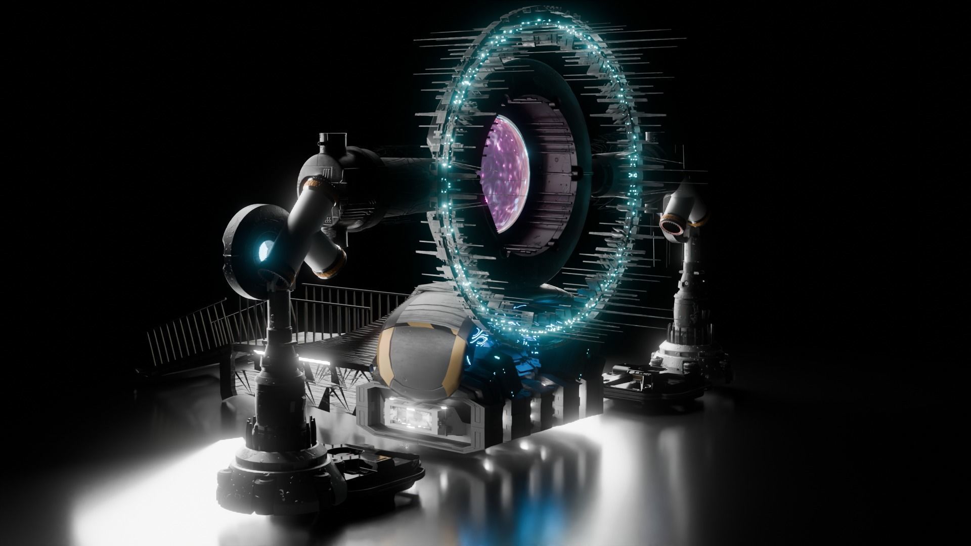 sci fi portal   3D model_5