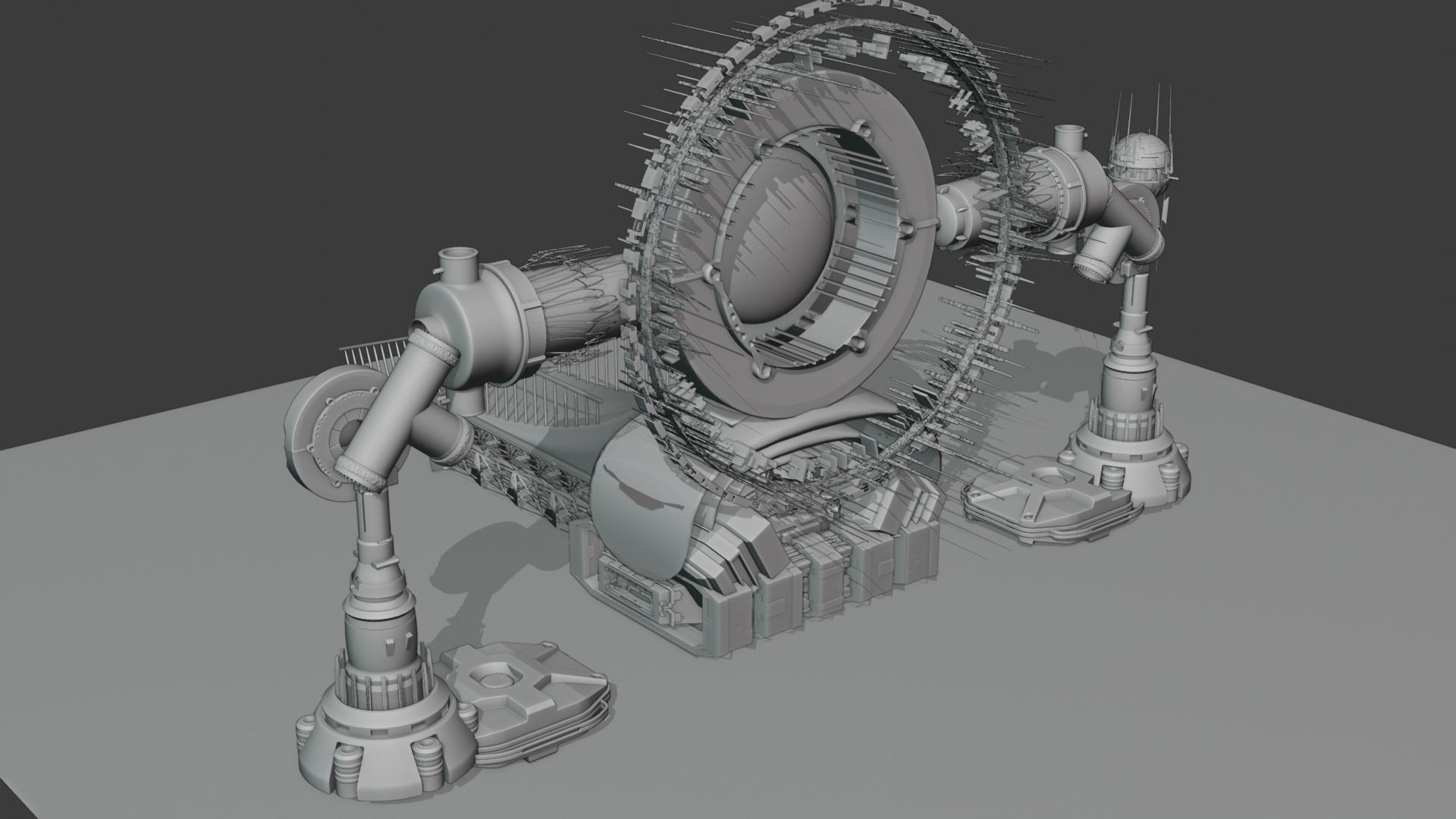 sci fi portal   3D model_7