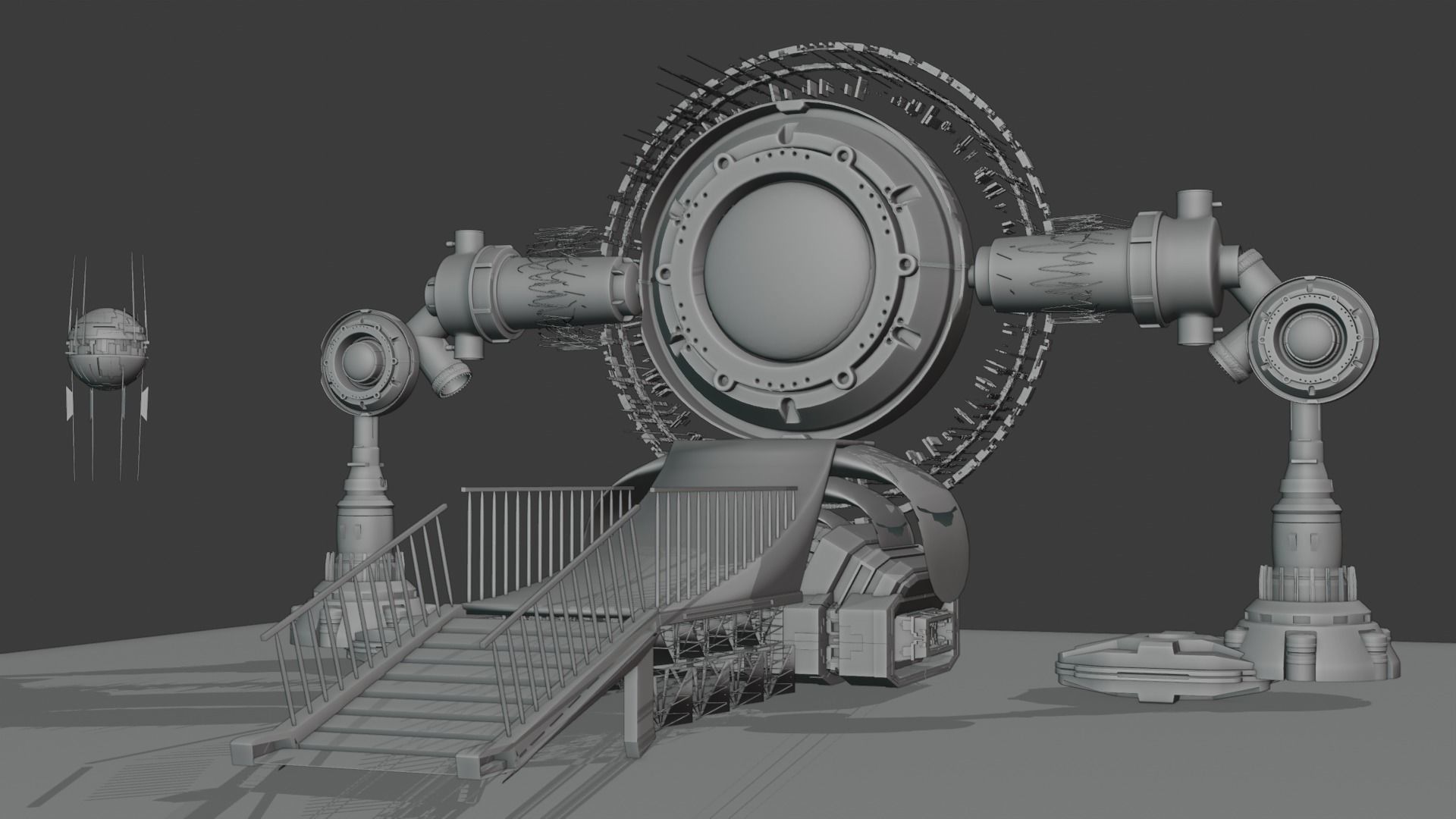 sci fi portal   3D model_8