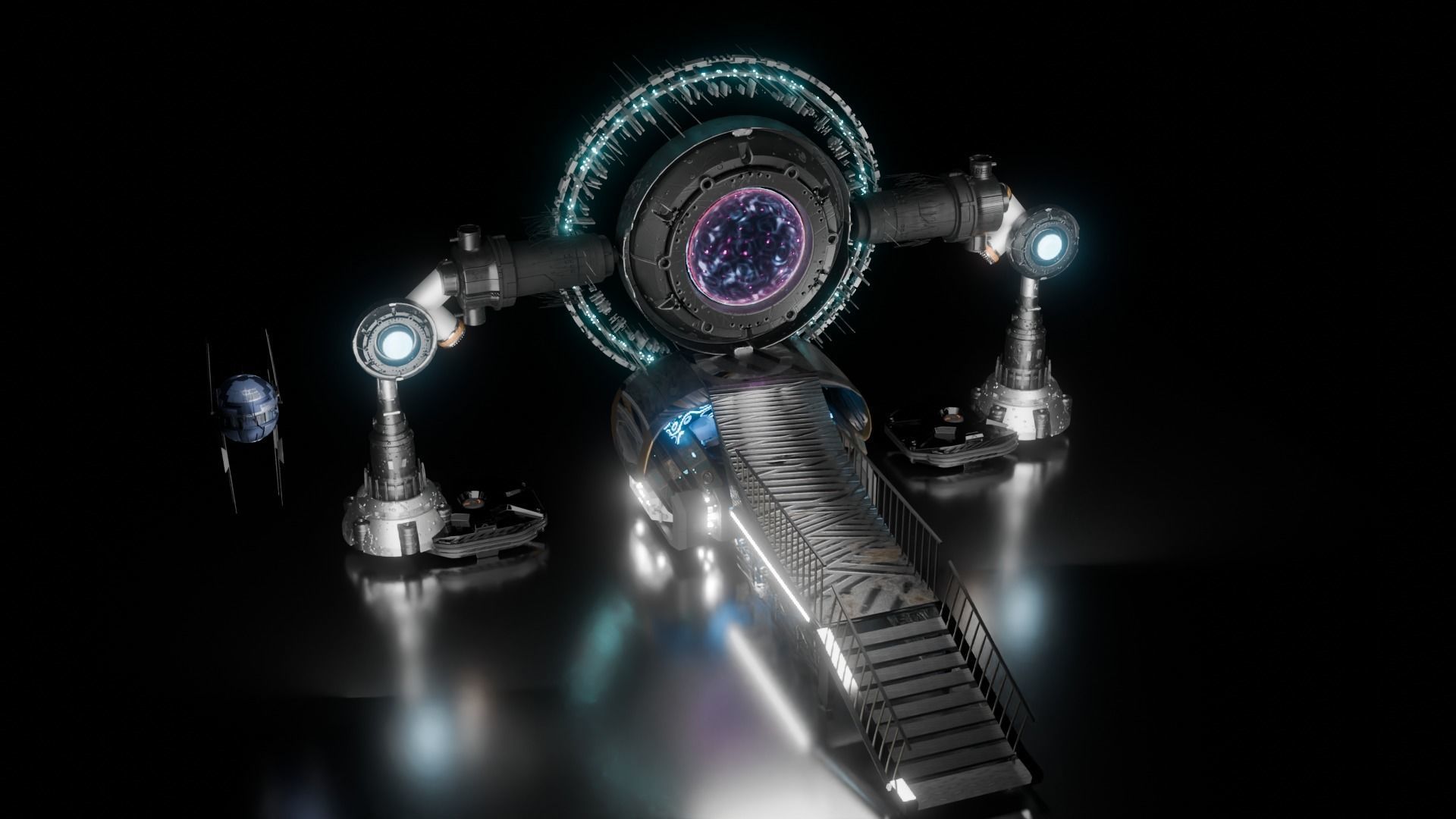 sci fi portal   3D model_2