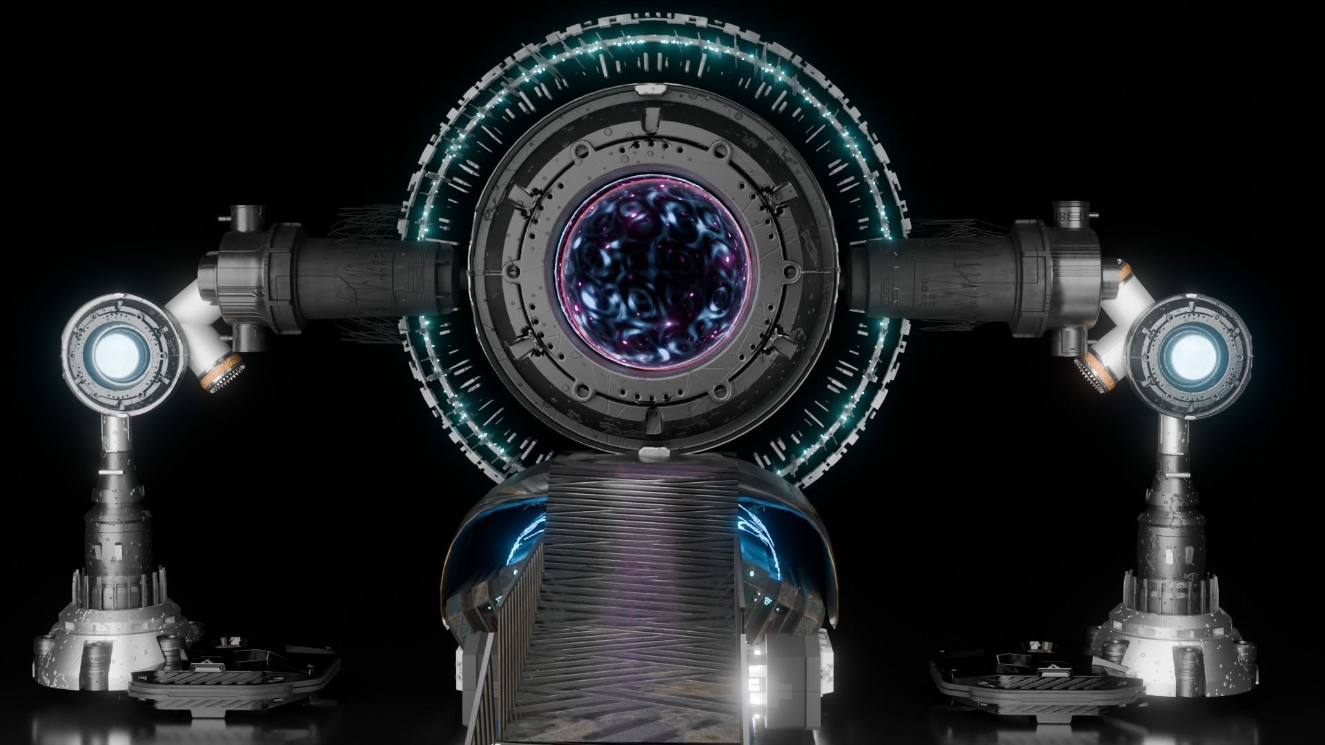 sci fi portal   3D model_3