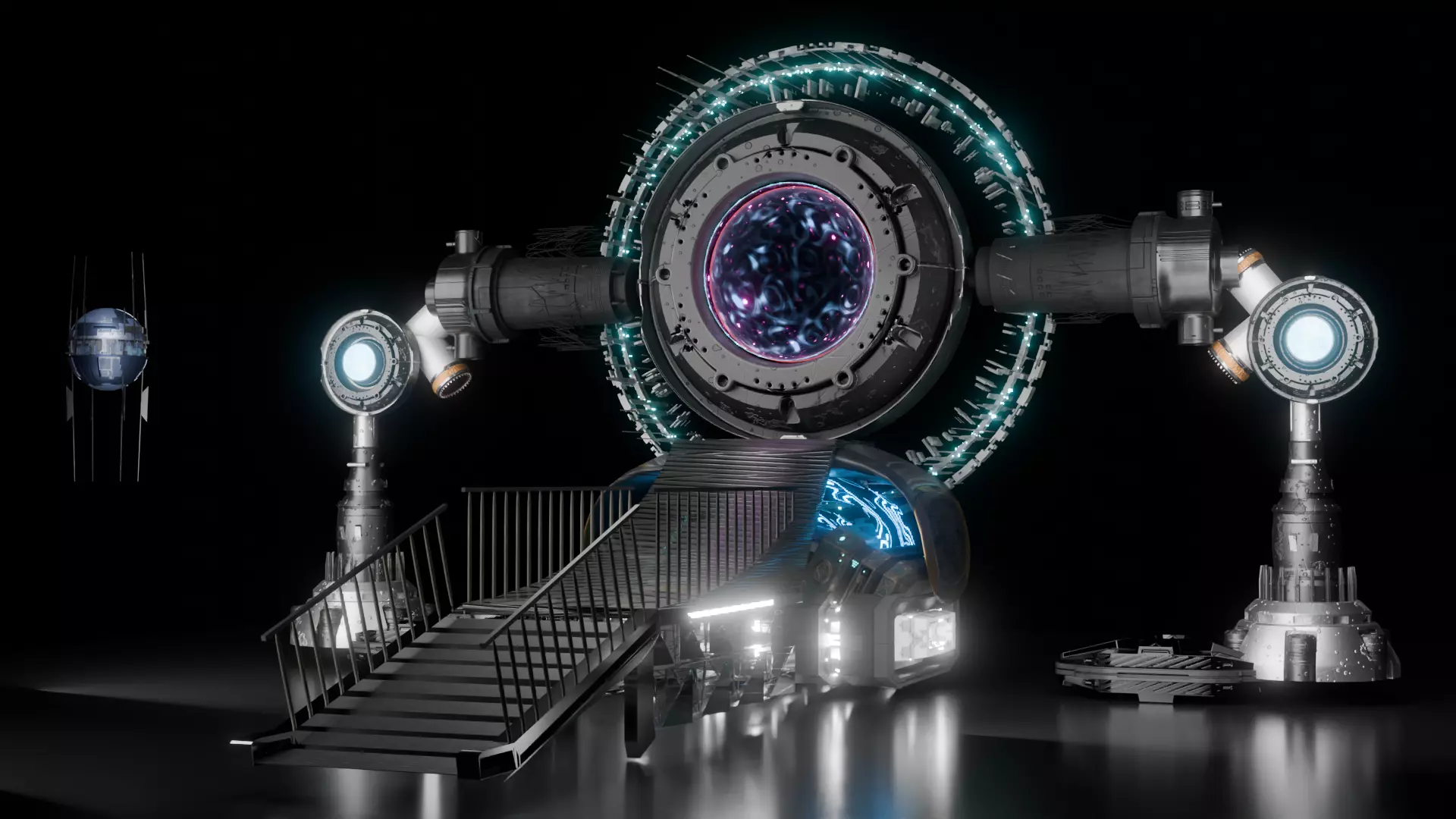 sci fi portal   3D model_0