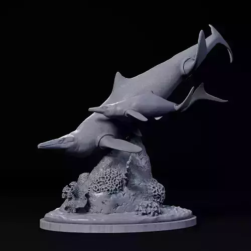 Megapterygius wakayamaensis mother and calf 1-35 scale