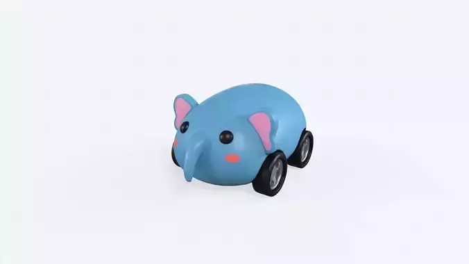 Cartoon Elephant Car Cute