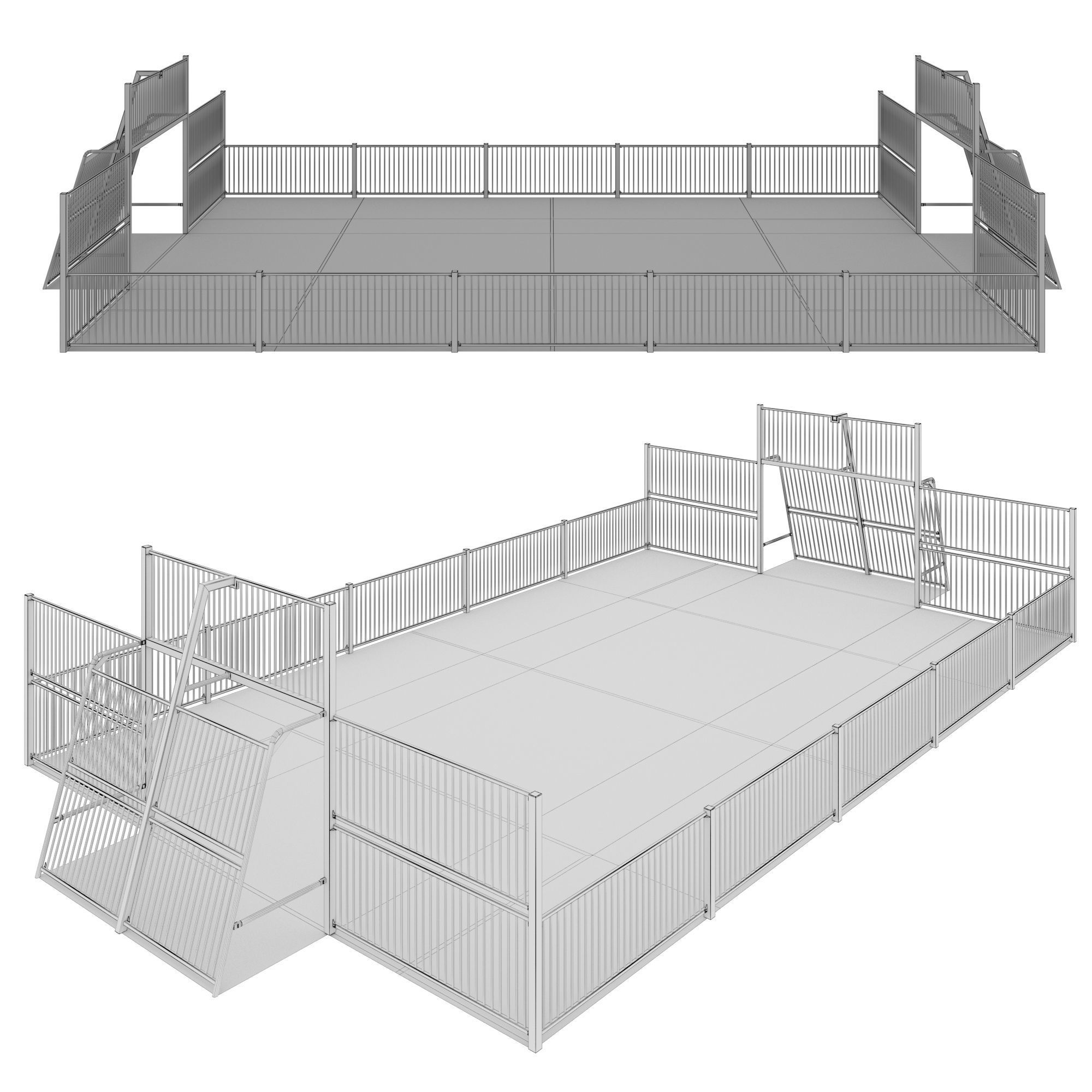 Soccer field 3D model_5