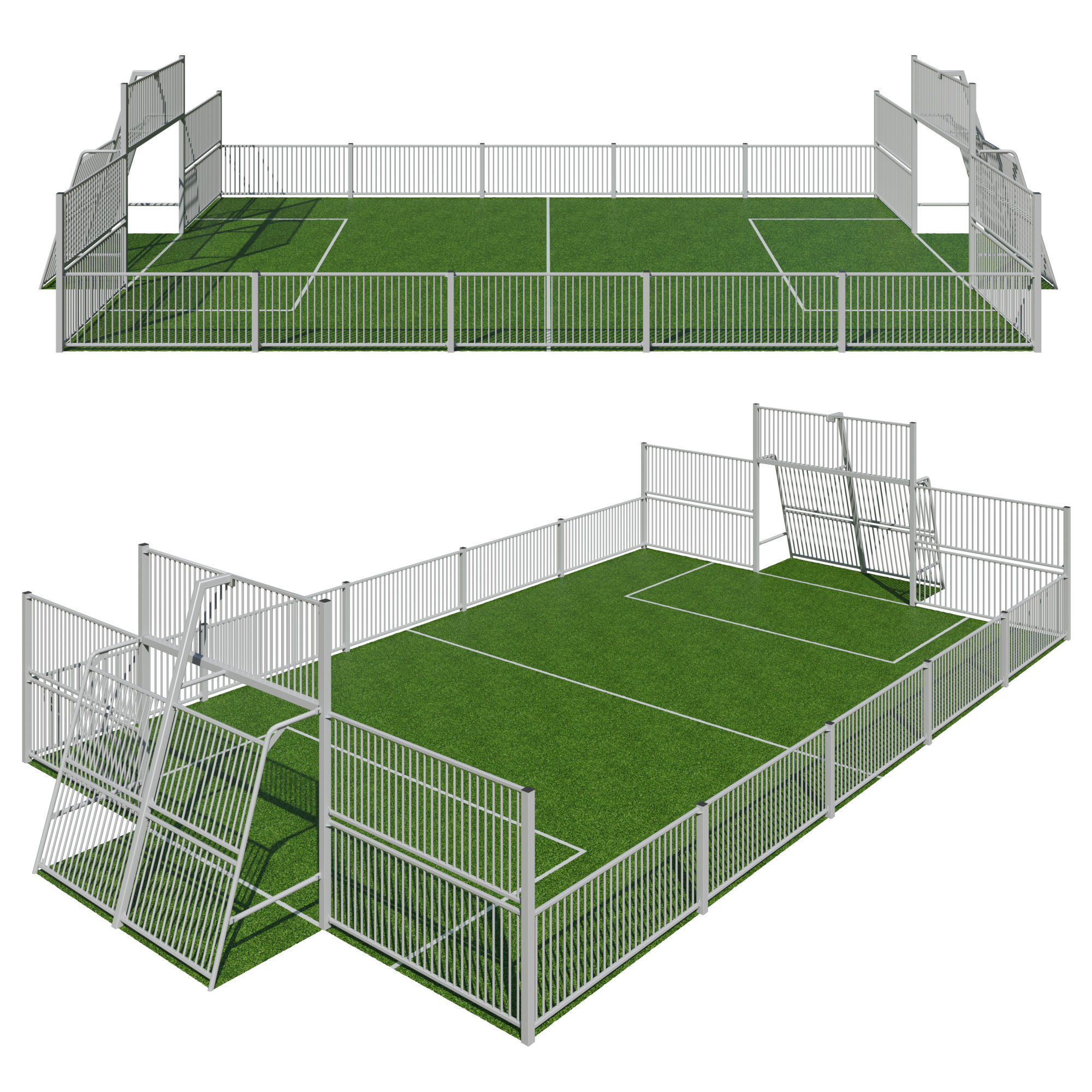 Soccer field 3D model_2