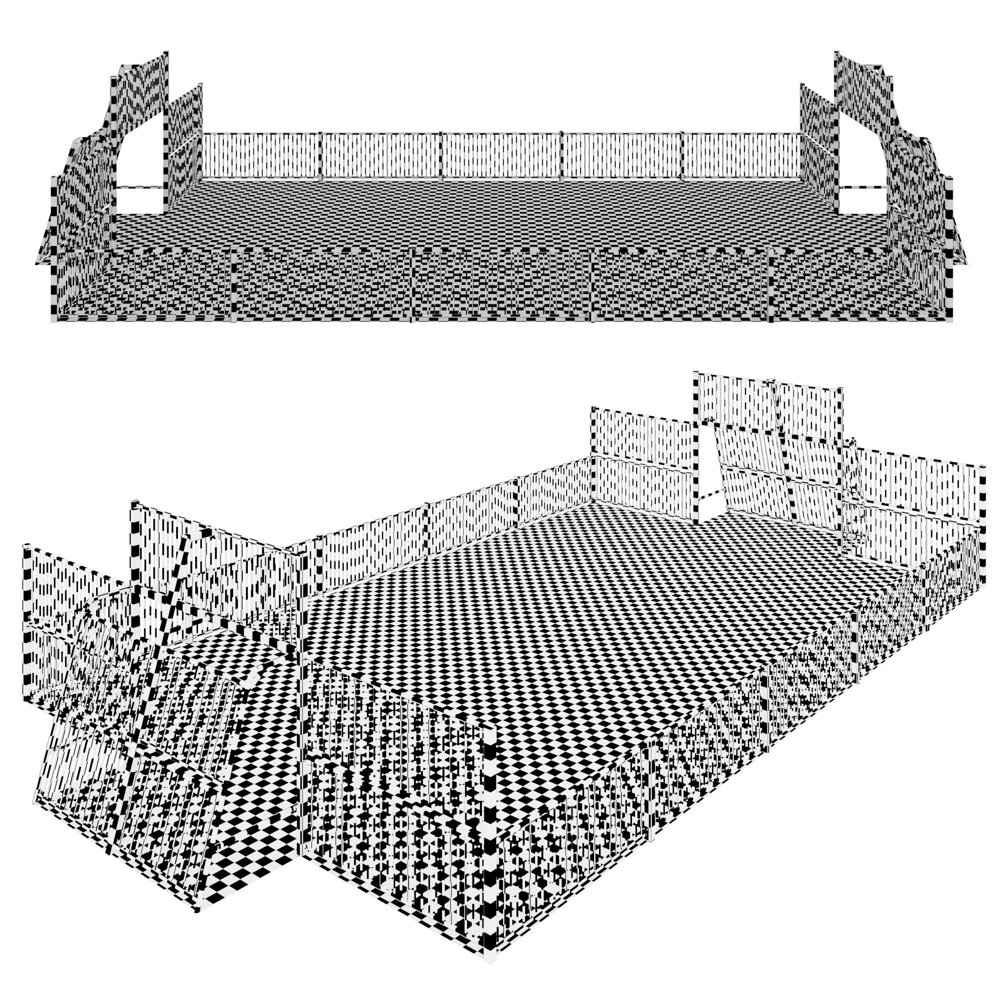 Soccer field 3D model_8
