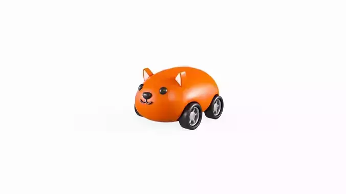Cartoon Fox Car Cute