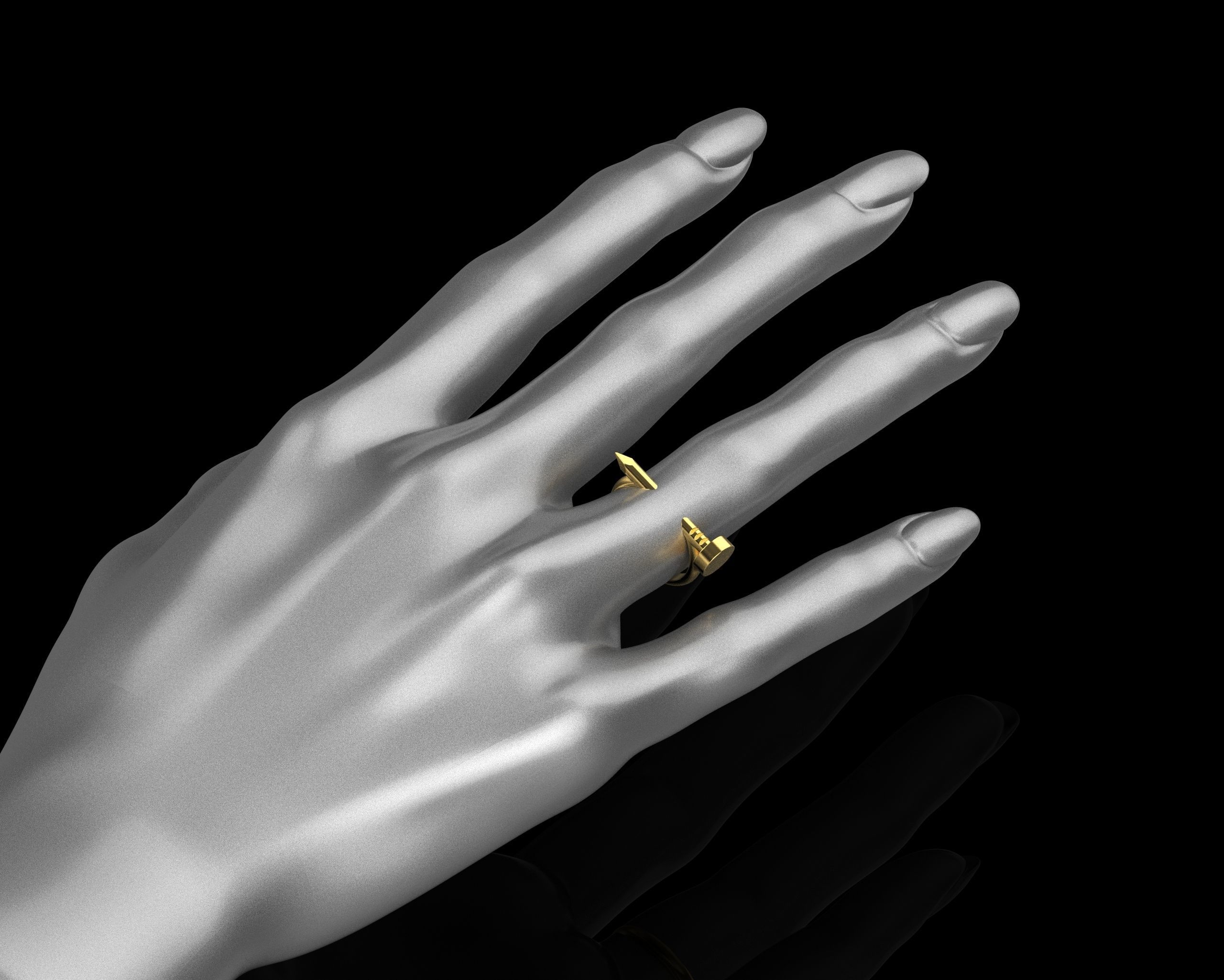 Nail Ring In the finger 21 Size N99 3D print model_13