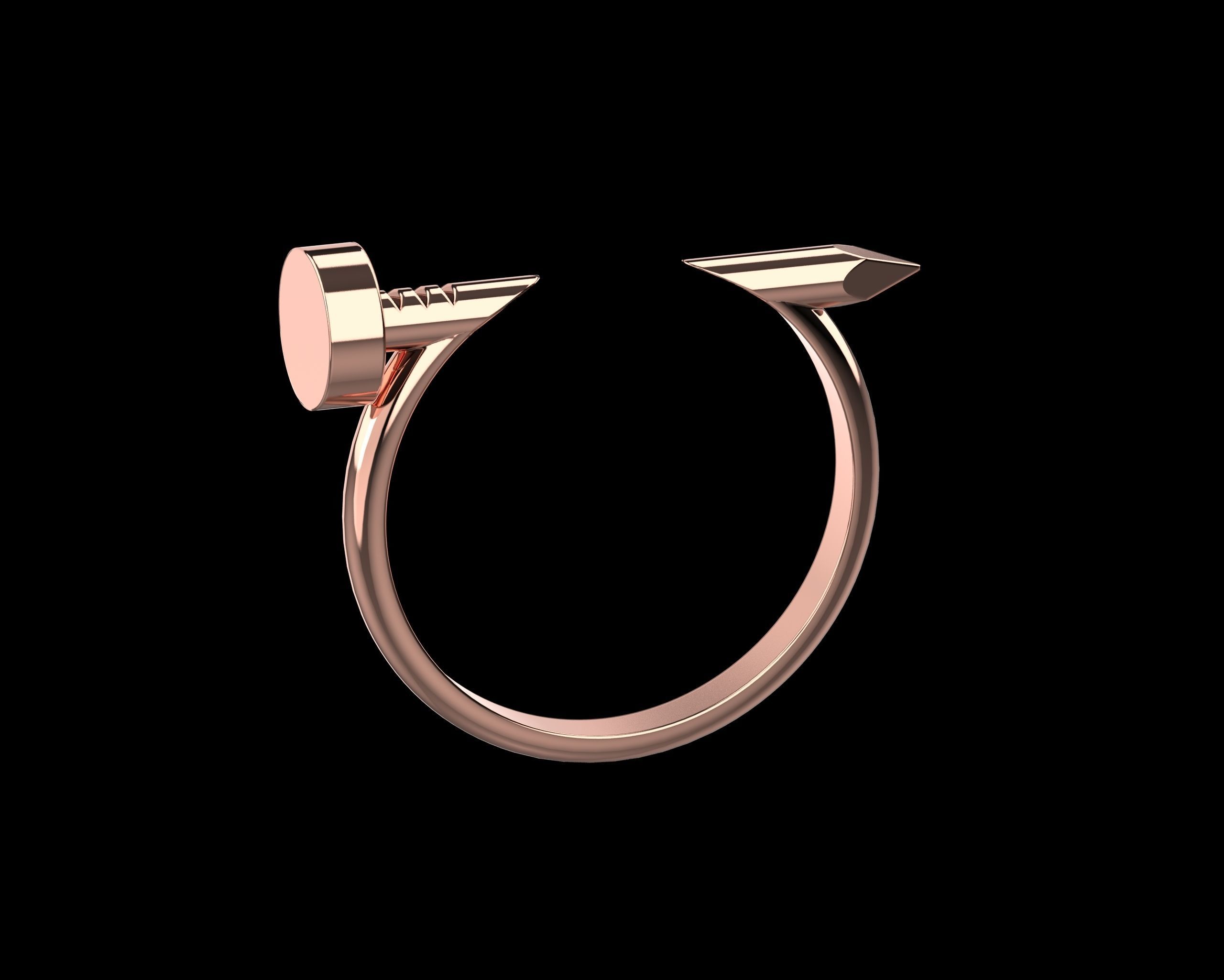 Nail Ring In the finger 21 Size N99 3D print model_14