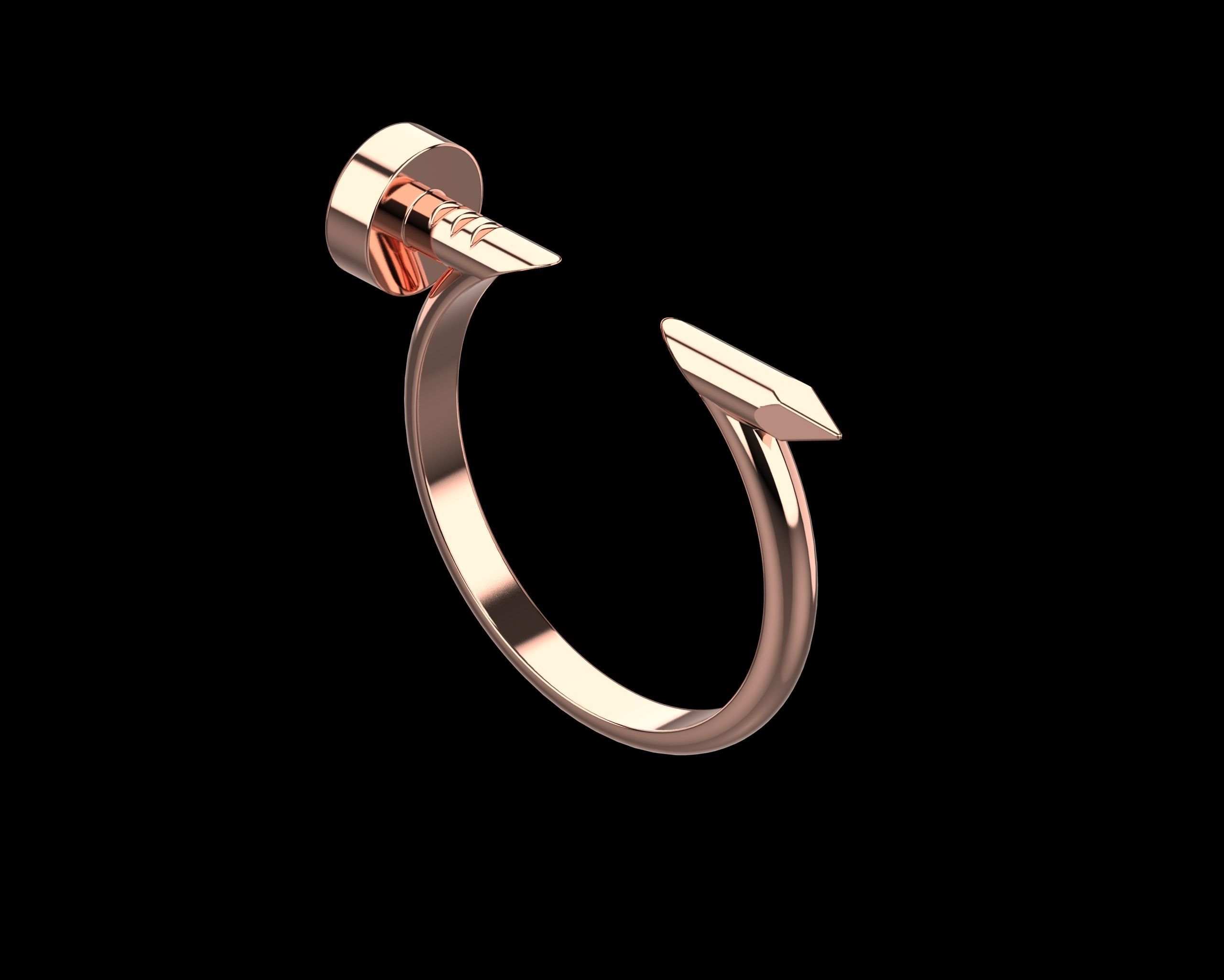 Nail Ring In the finger 21 Size N99 3D print model_15