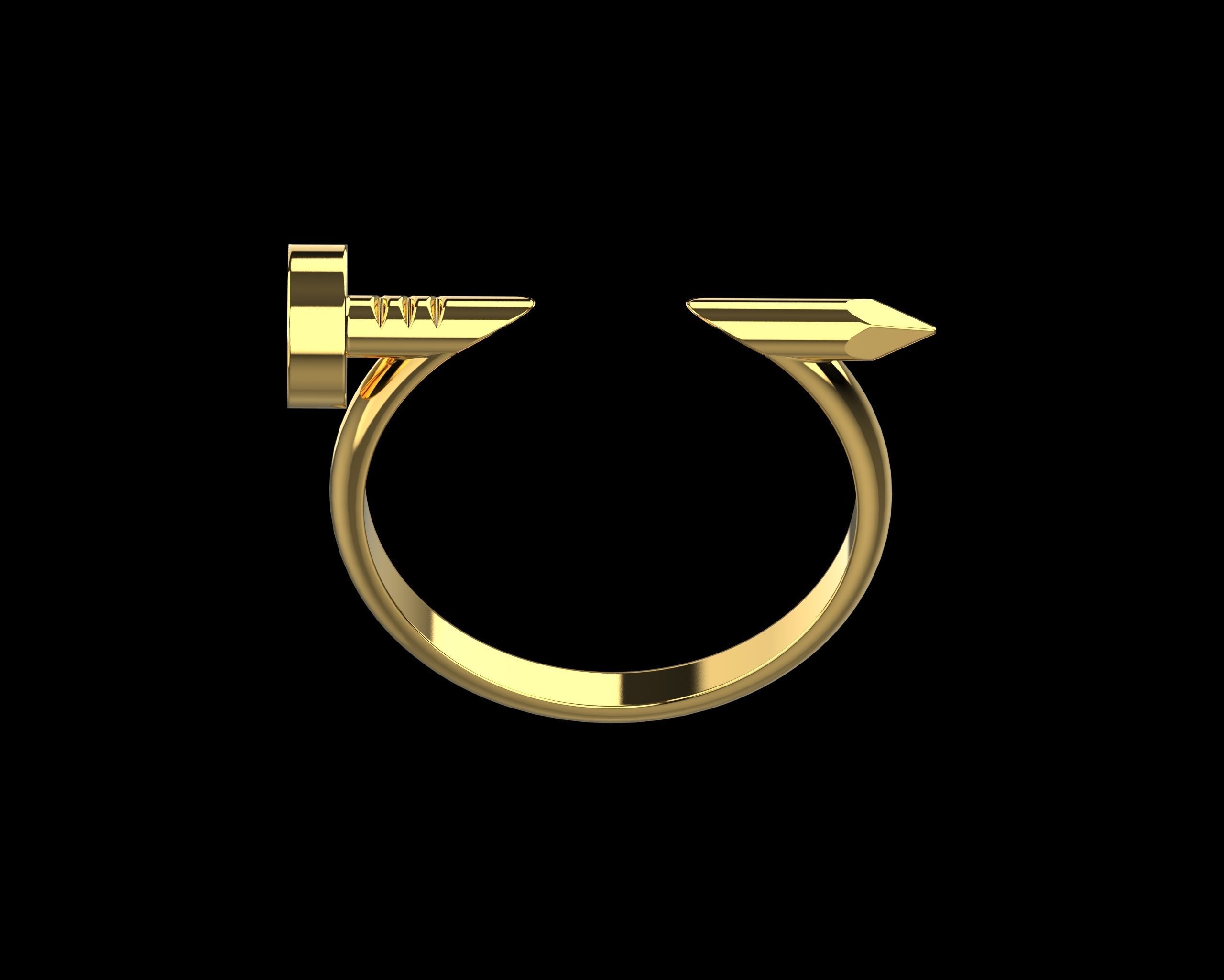 Nail Ring In the finger 21 Size N99 3D print model_3