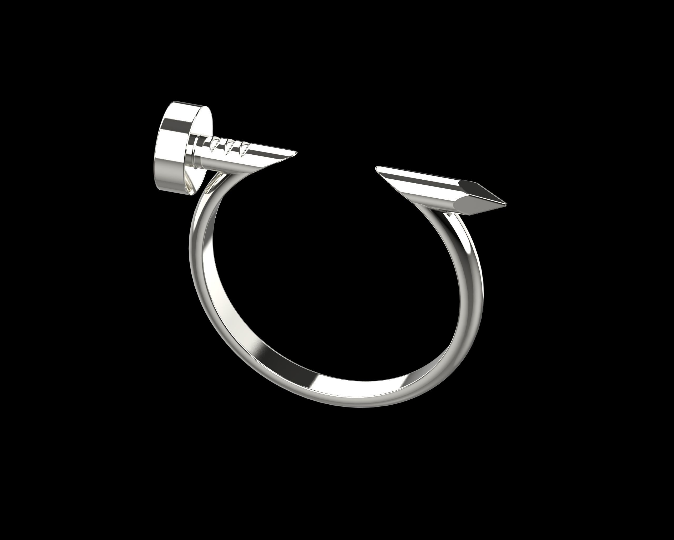 Nail Ring In the finger 21 Size N99 3D print model_18