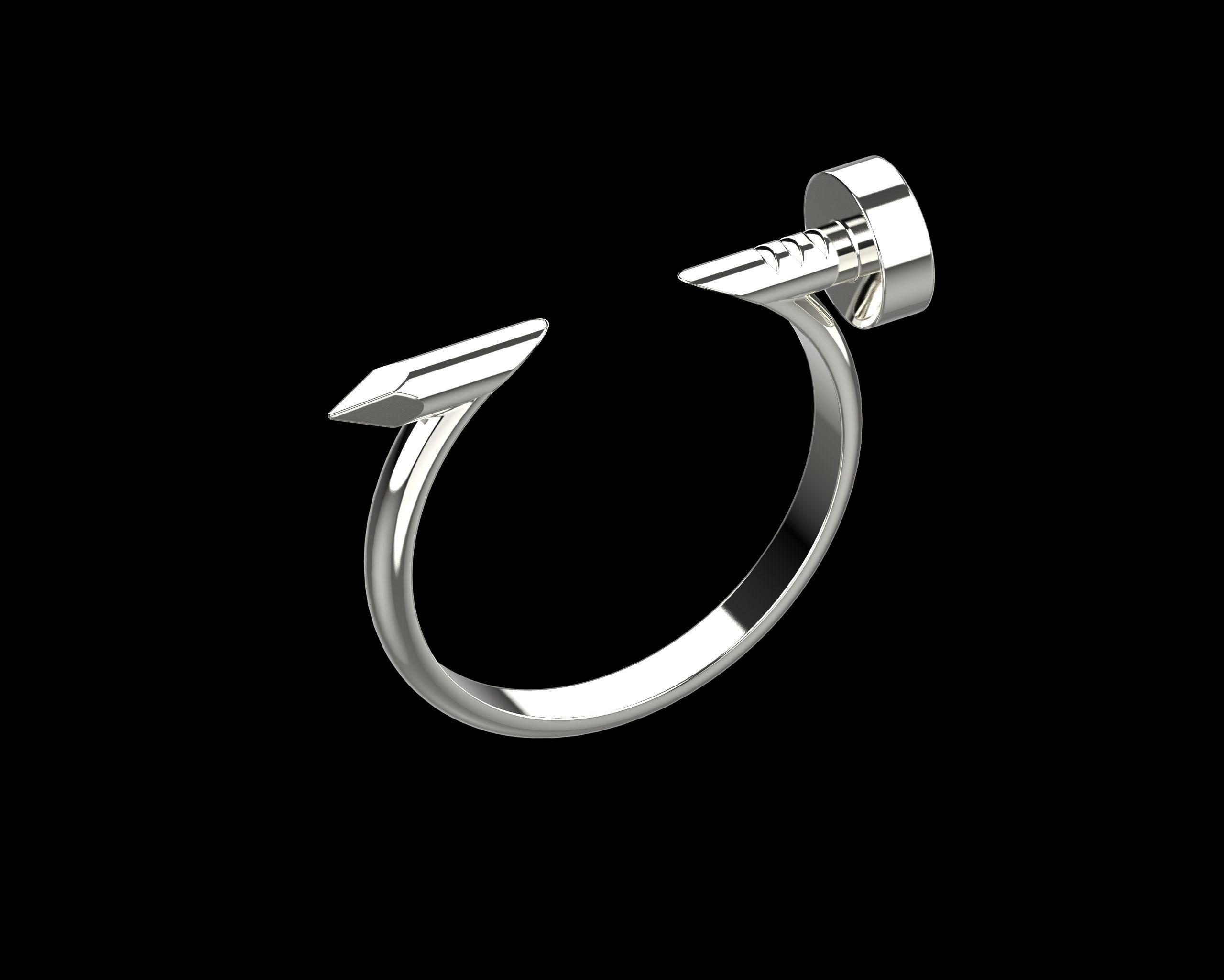 Nail Ring In the finger 21 Size N99 3D print model_17