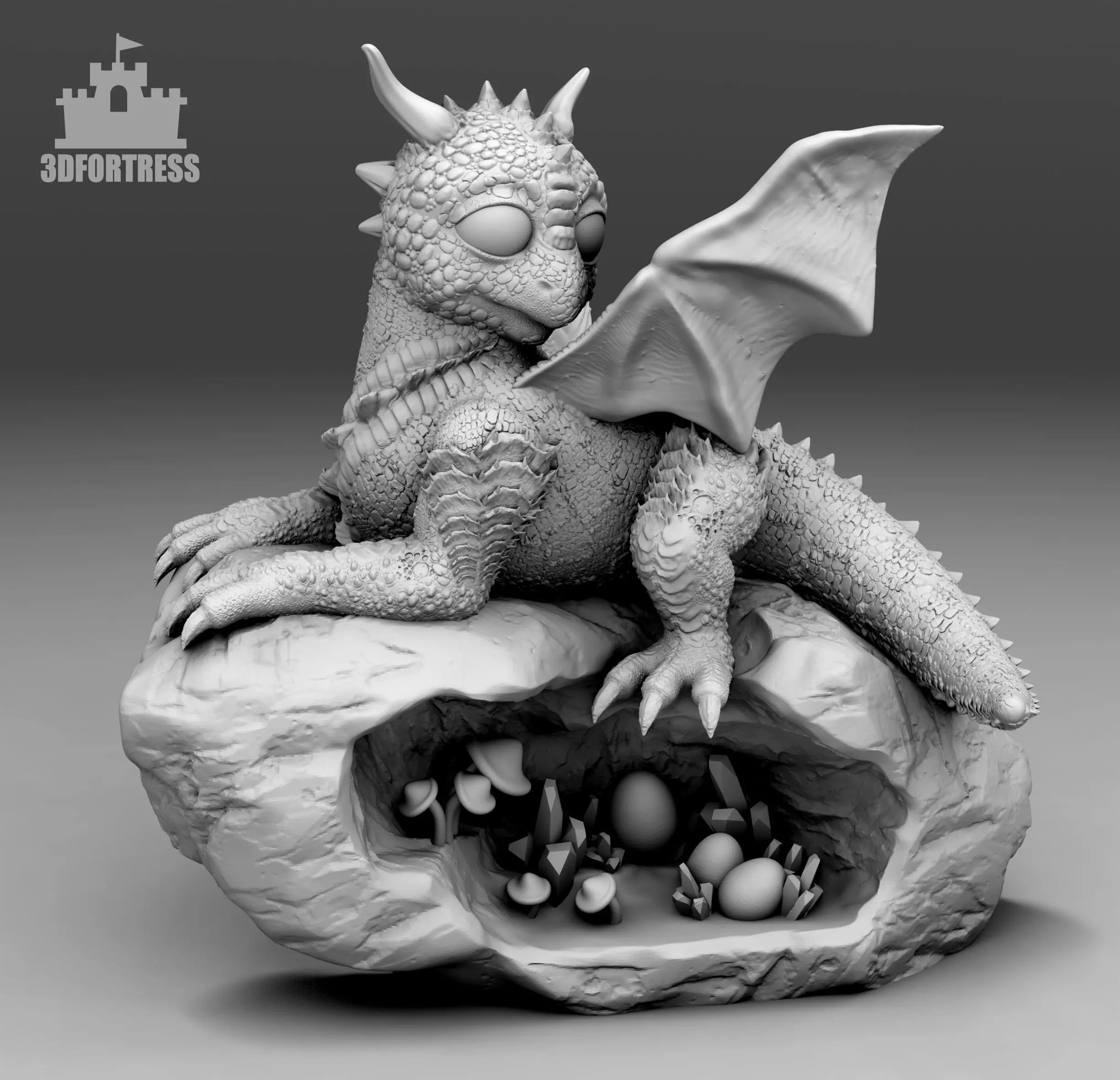 The little dragon 3D print model