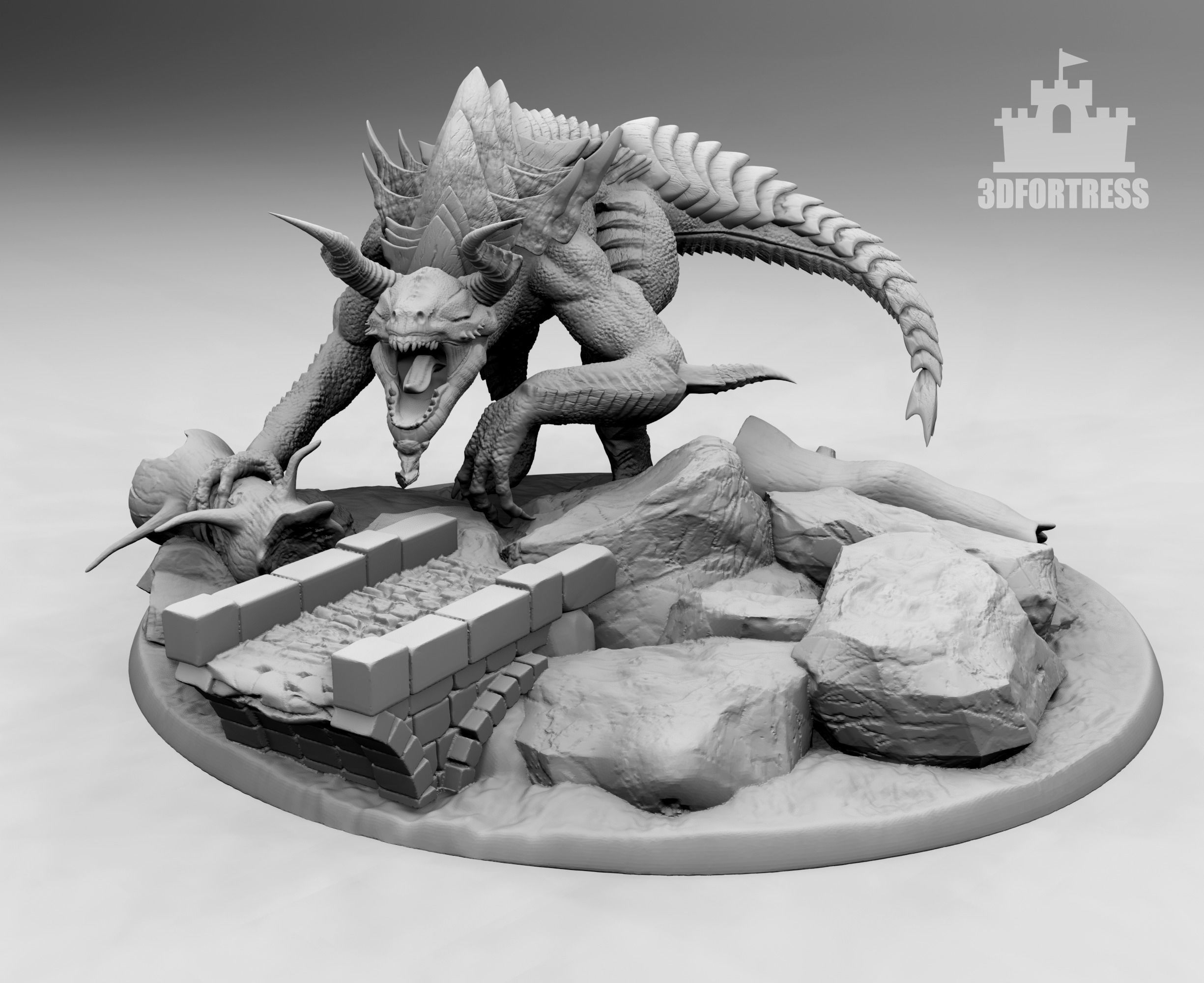 The Destroying Dragon 3D print model_1