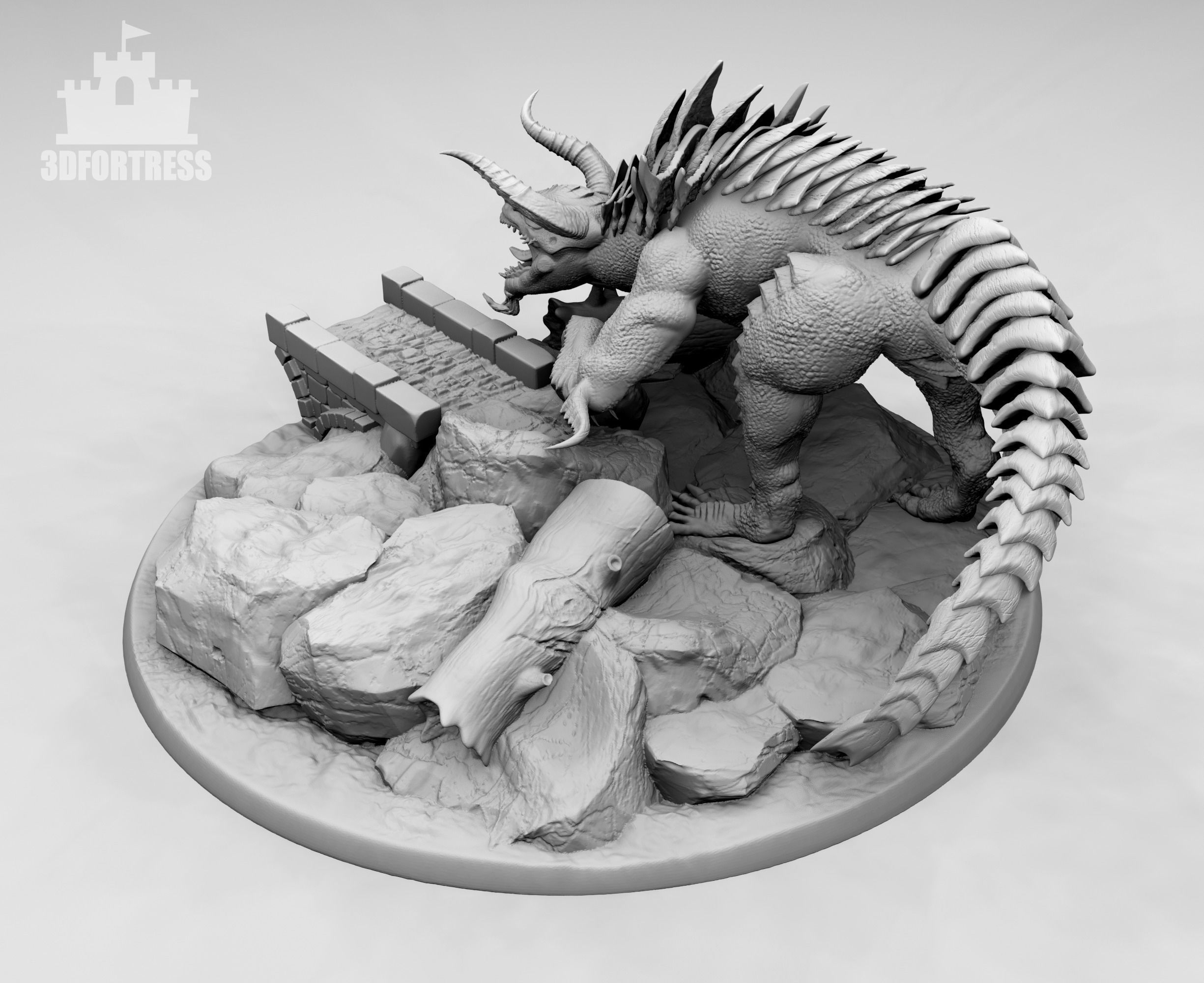 The Destroying Dragon 3D print model_2