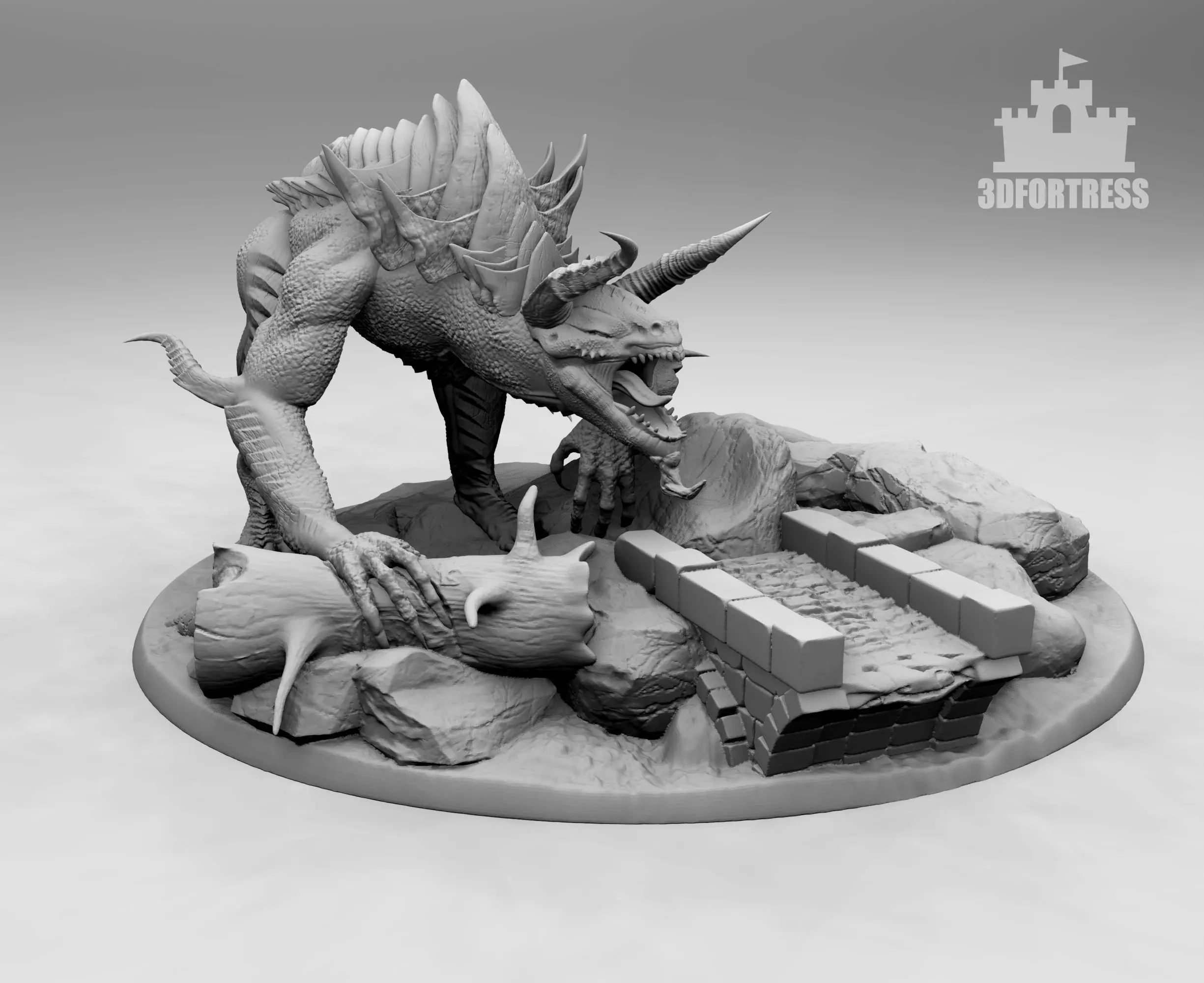 The Destroying Dragon 3D print model_0