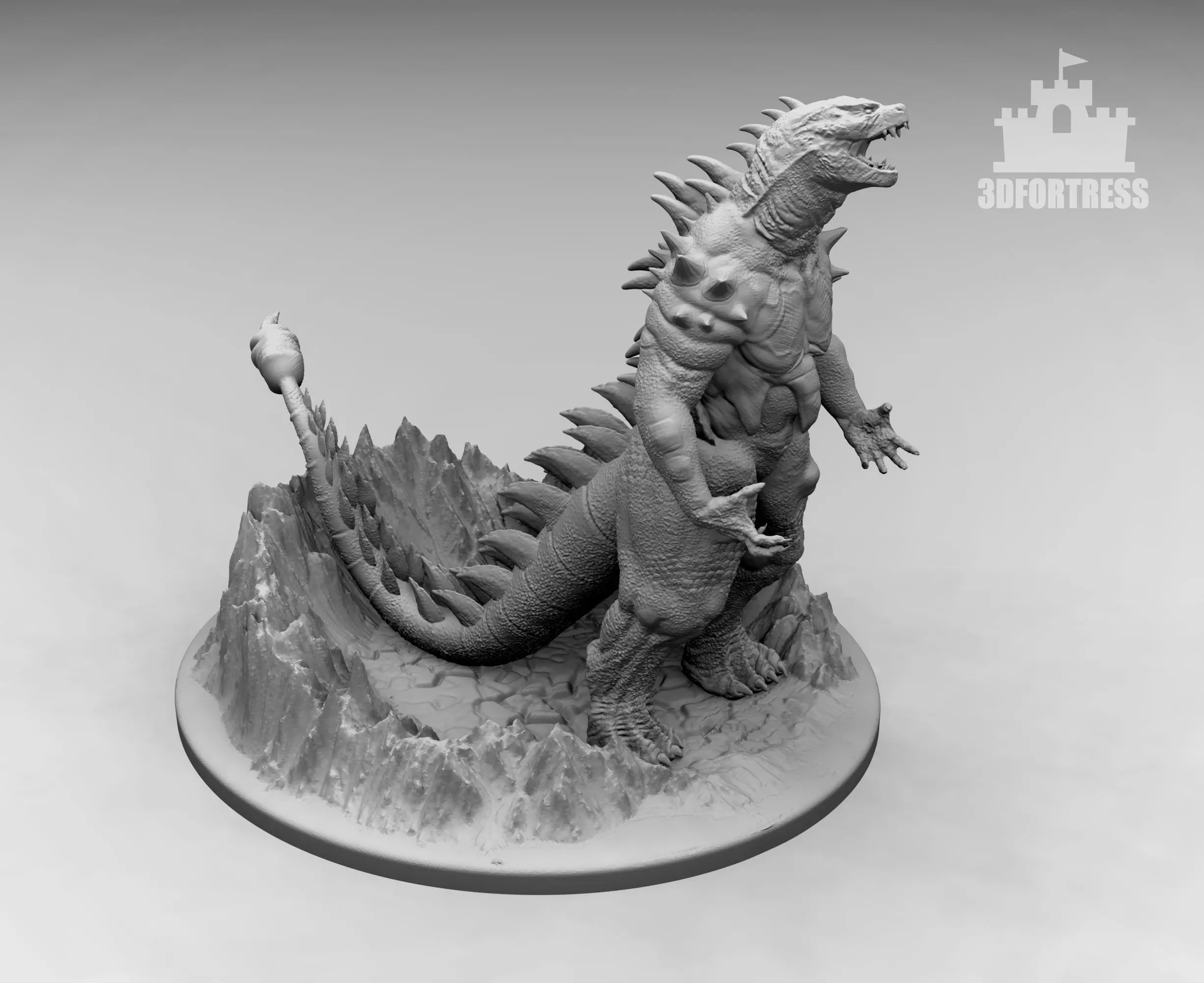 Humanoid dragon 3D print model_0