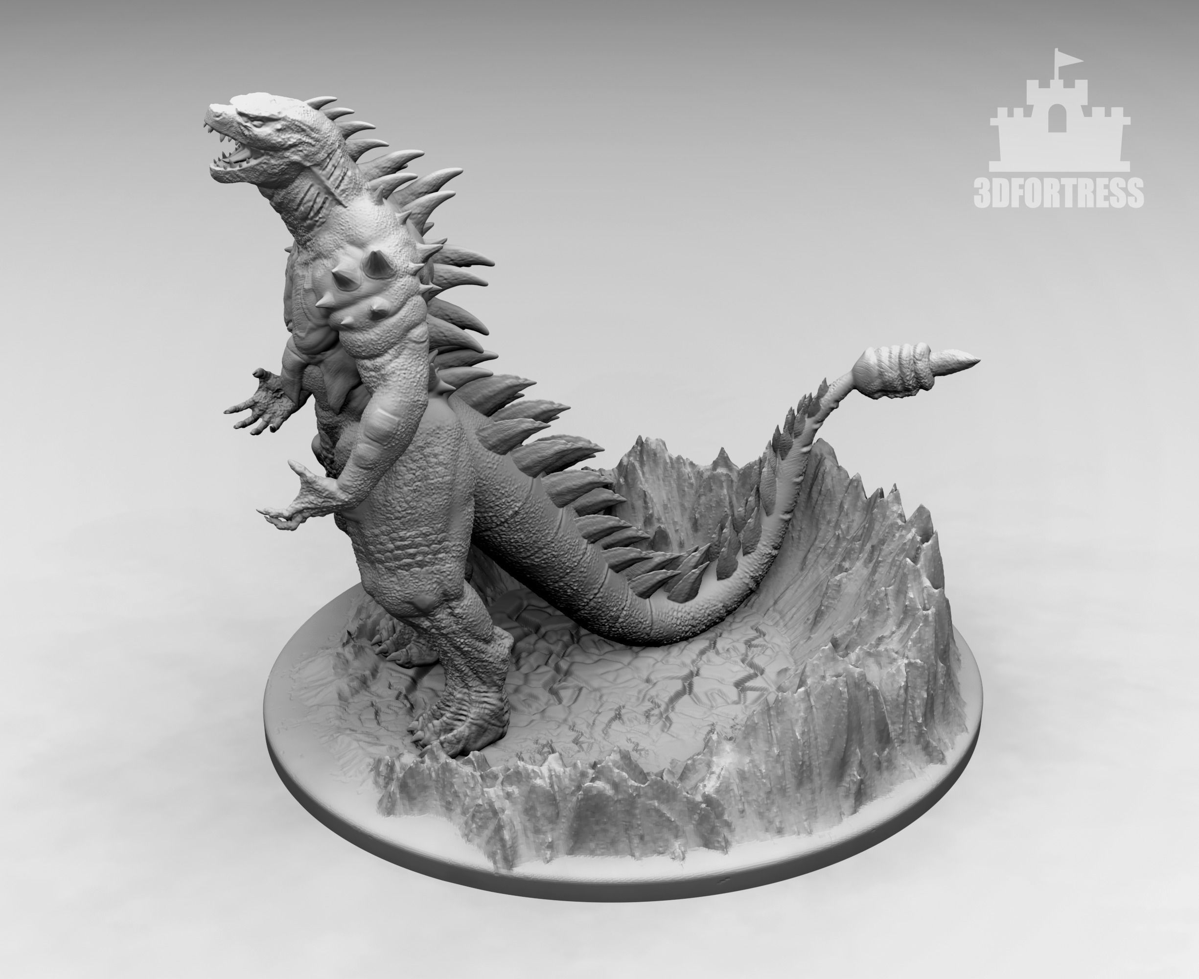 Humanoid dragon 3D print model_1