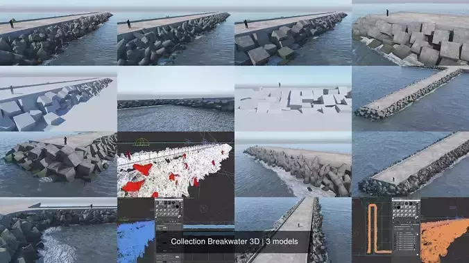 Breakwater 3D 3D Model Collection