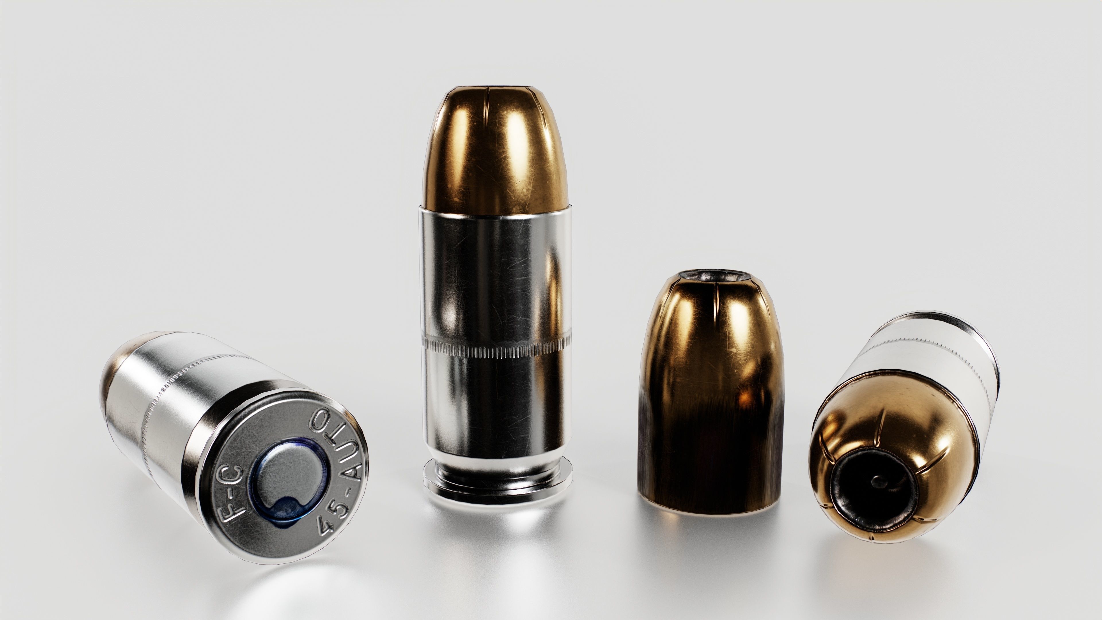 Heckler and Koch HK45 Compact Tactical MK24 45acp Handgun Low-poly 3D model_25