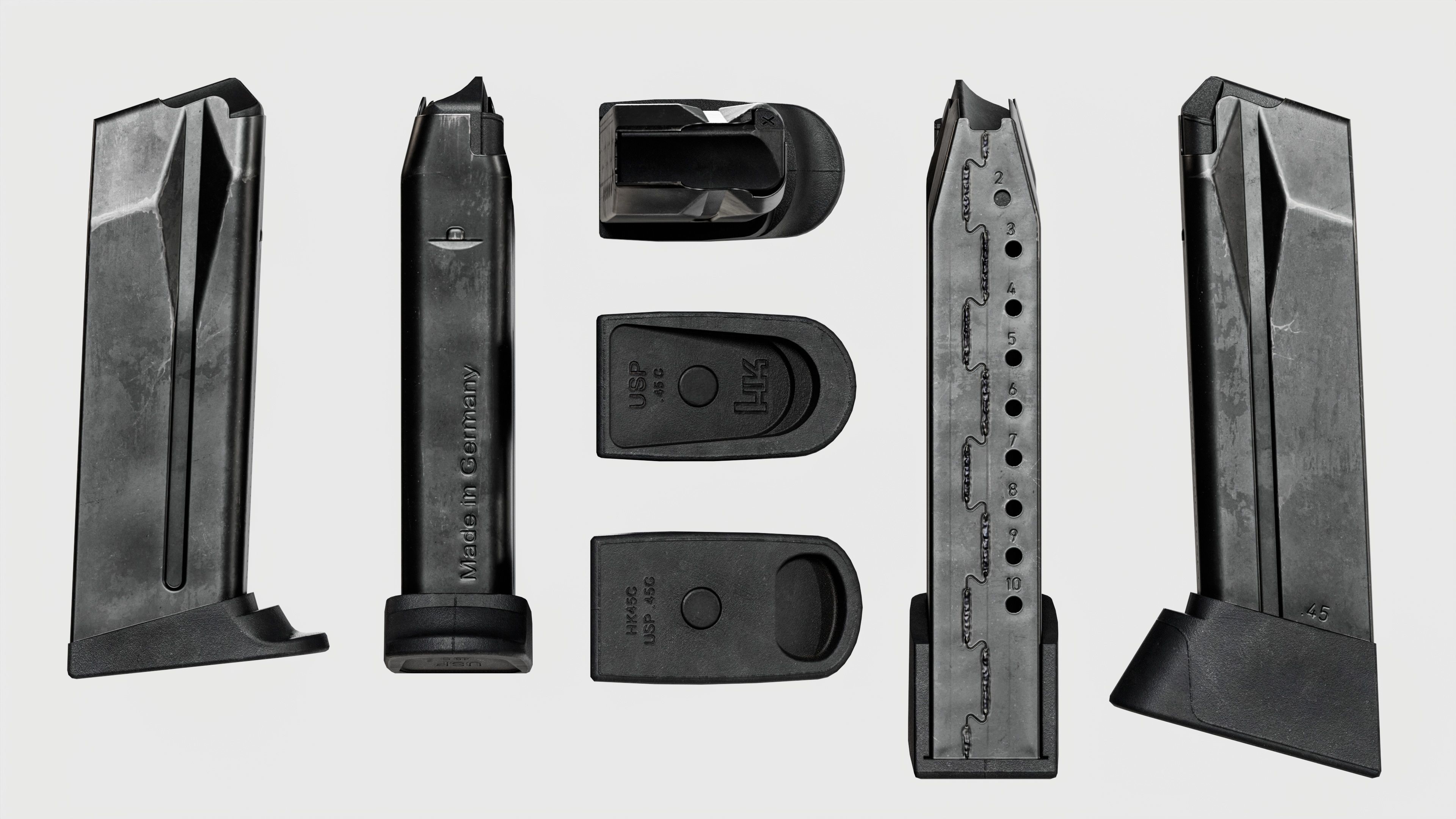 Heckler and Koch HK45 Compact Tactical MK24 45acp Handgun Low-poly 3D model_22