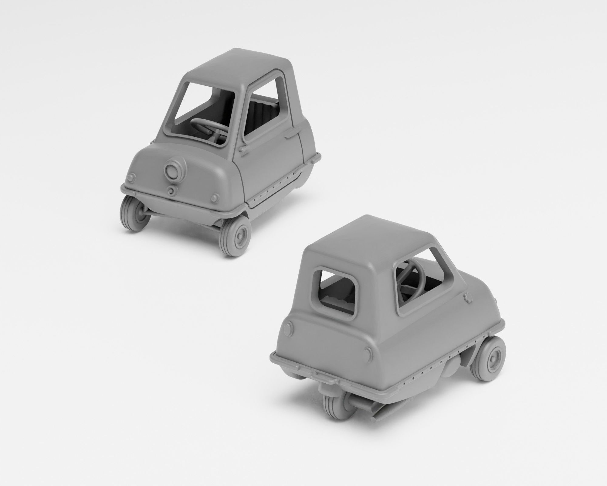 Peel P50 and P45 - H0 scale car model kit - Supported 3D print model_13